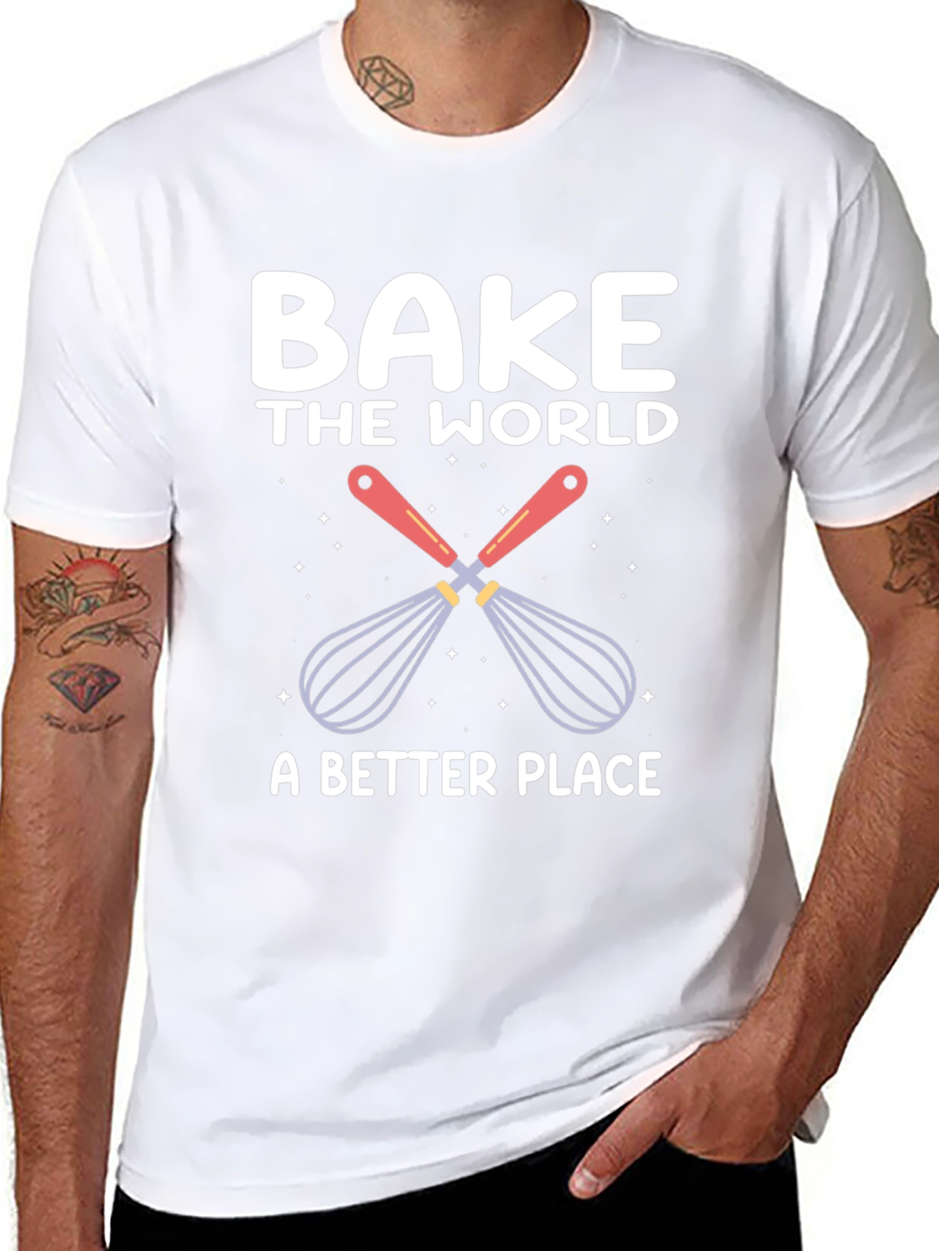 Bake the World T-Shirt: Whisk Up Happiness!
