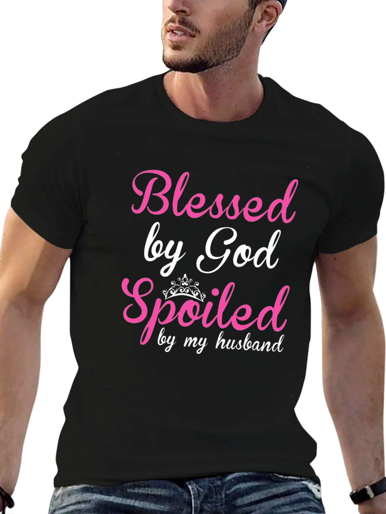 Blessed by God Spoiled by Husband T-Shirt