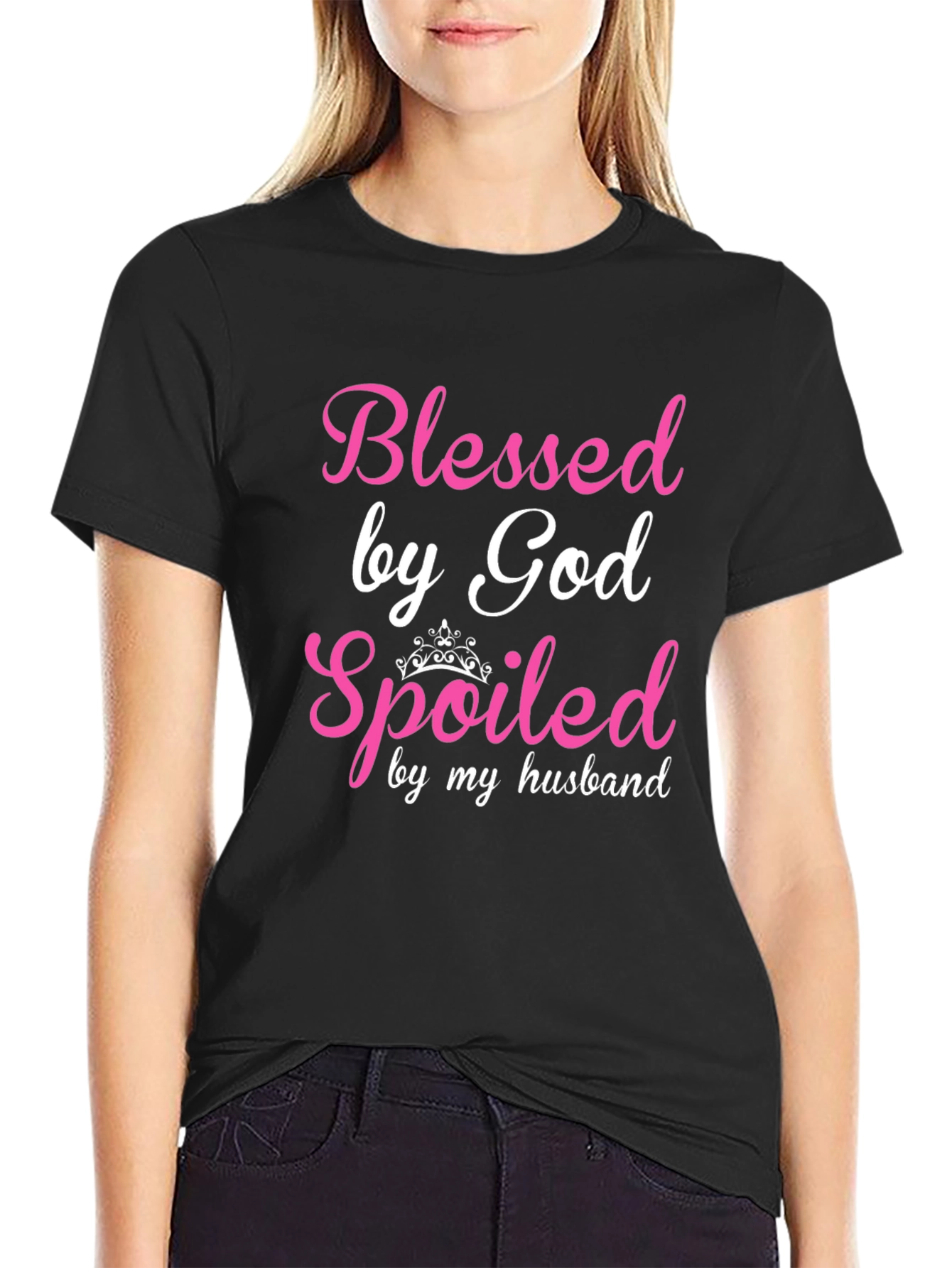 Blessed by God Spoiled by Husband T-Shirt