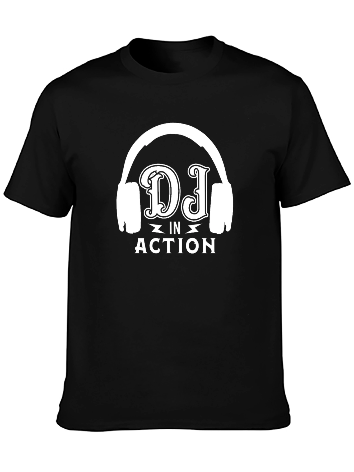 DJ in Action Graphic Tee - Black
