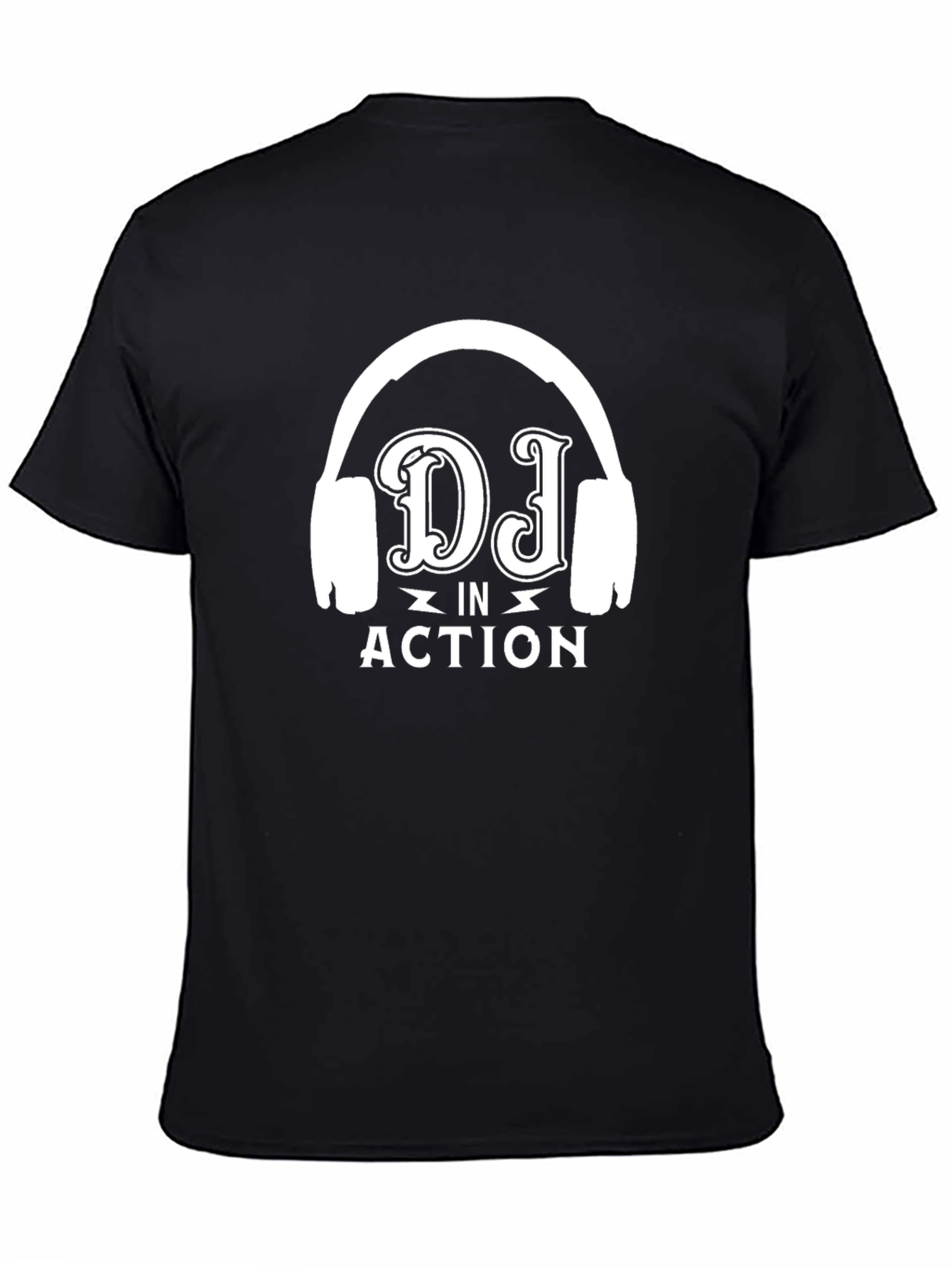 DJ in Action Graphic Tee - Black
