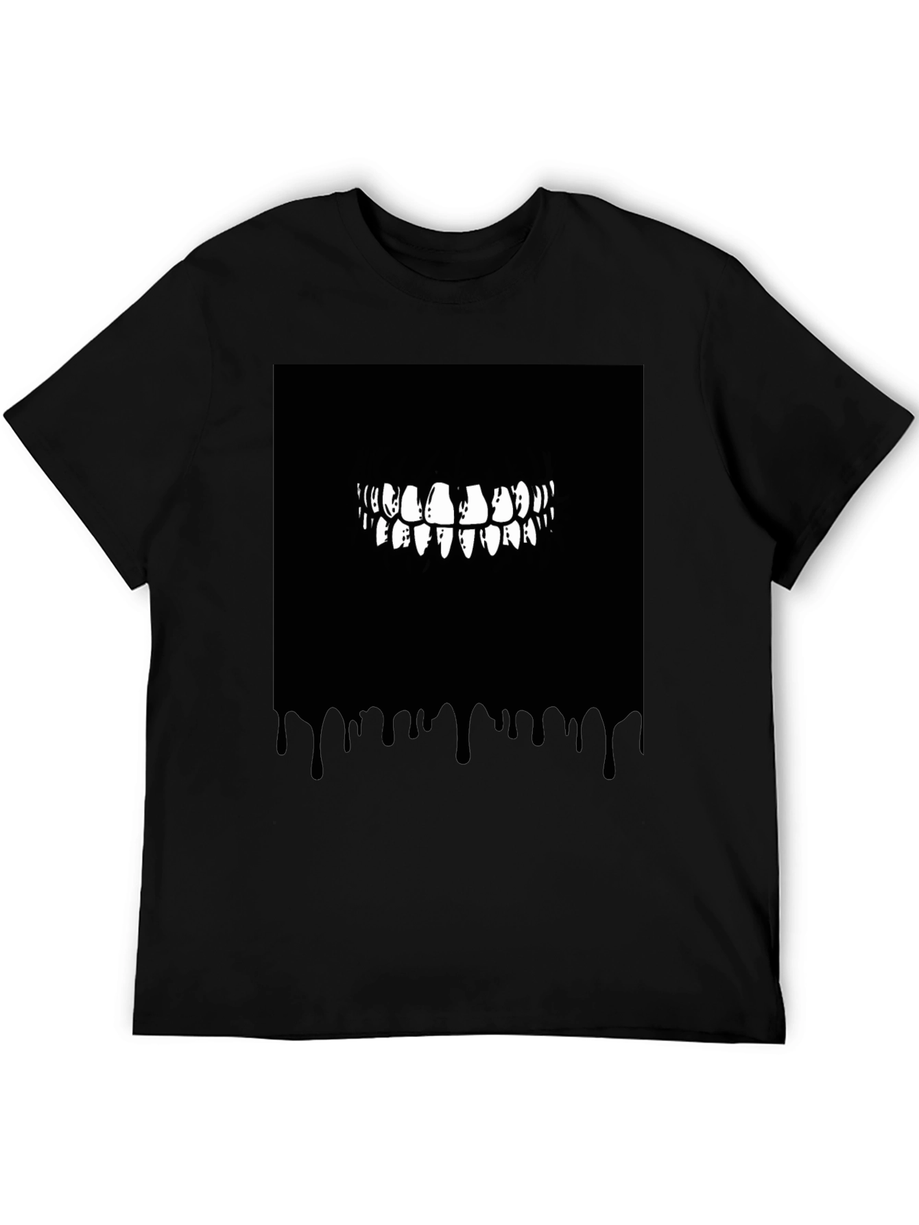 Monster Teeth Graphic Black T-Shirt