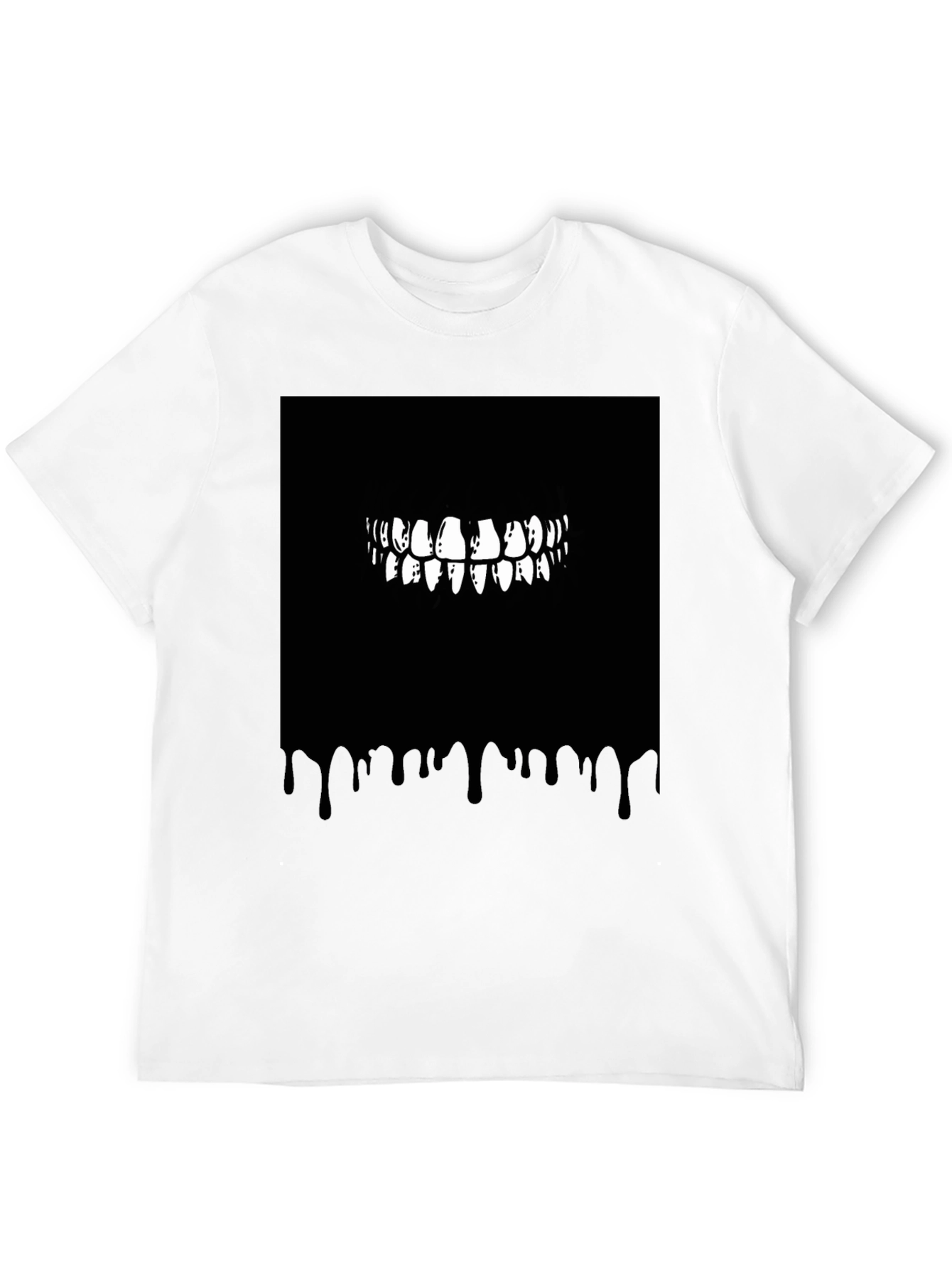 Monster Teeth Graphic Black T-Shirt