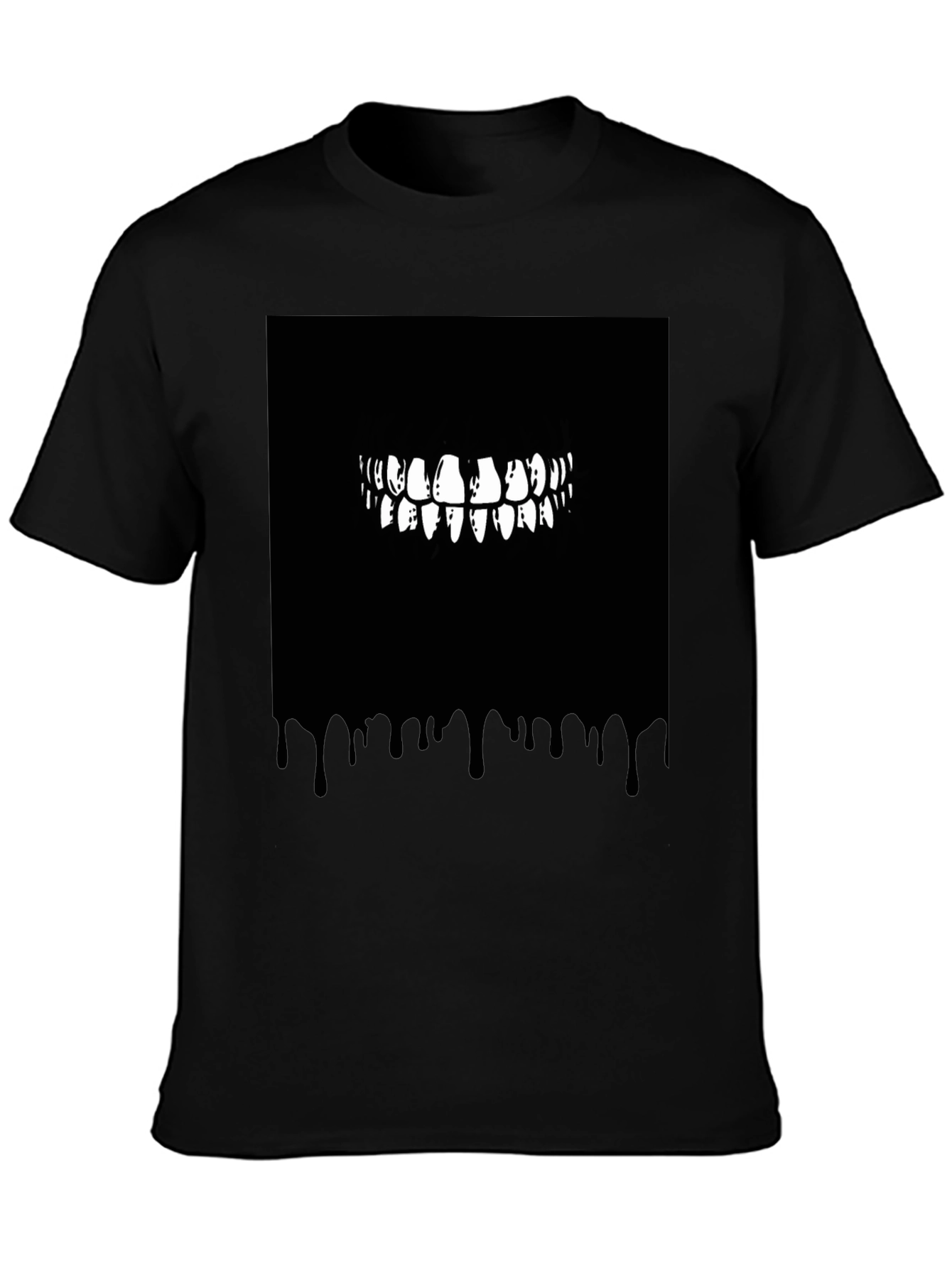 Monster Teeth Graphic Black T-Shirt