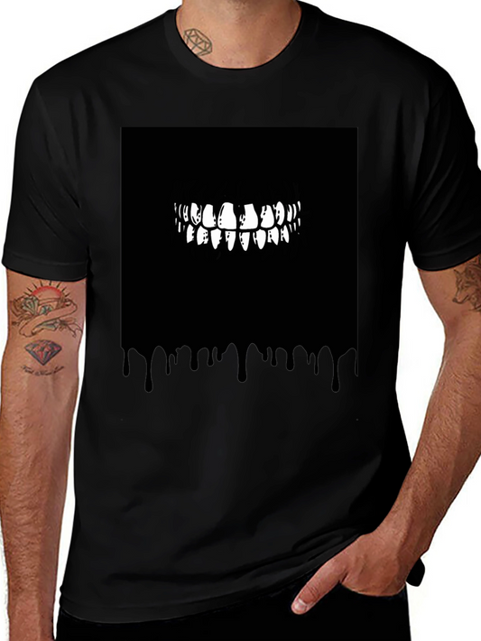 Monster Teeth Graphic Black T-Shirt
