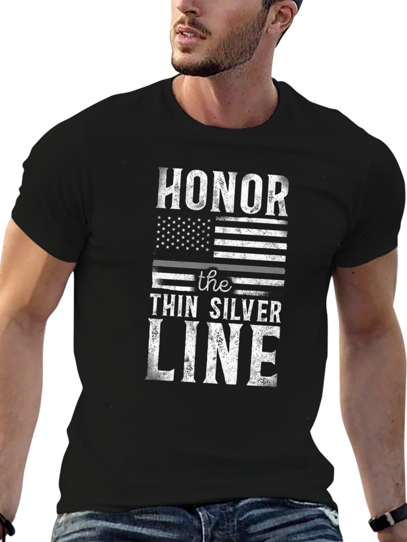 Honor the Thin Silver Line Graphic Tee