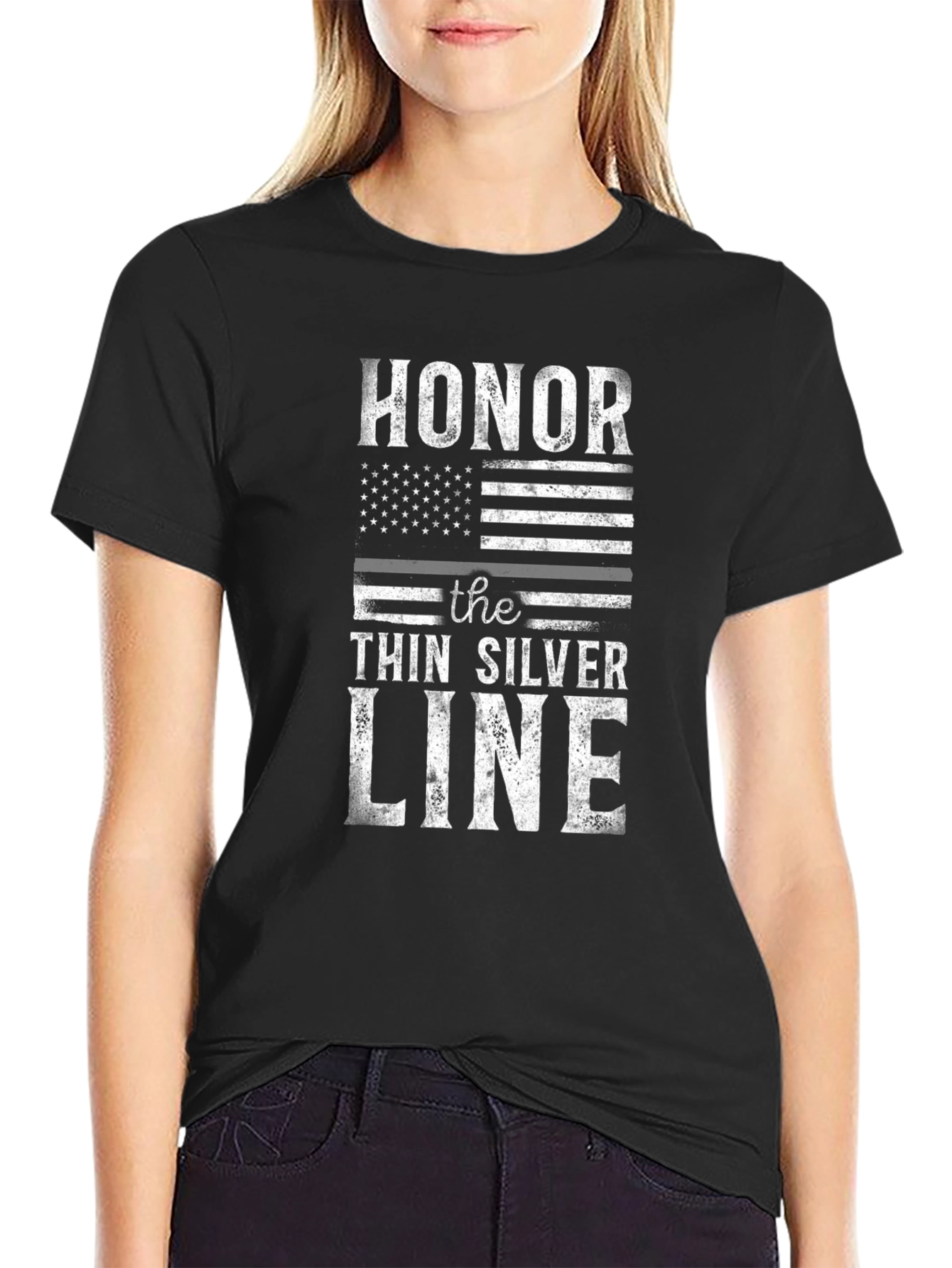 Honor the Thin Silver Line Graphic Tee