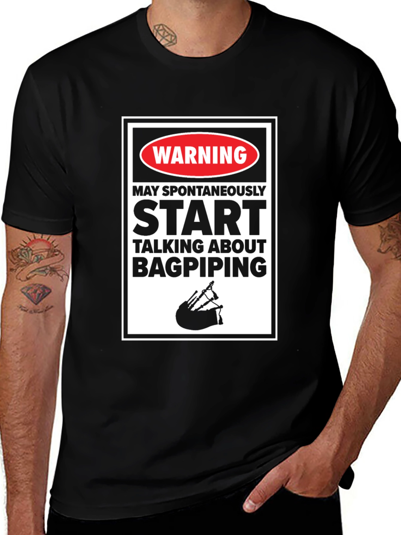 Bagpiping Warning T-Shirt