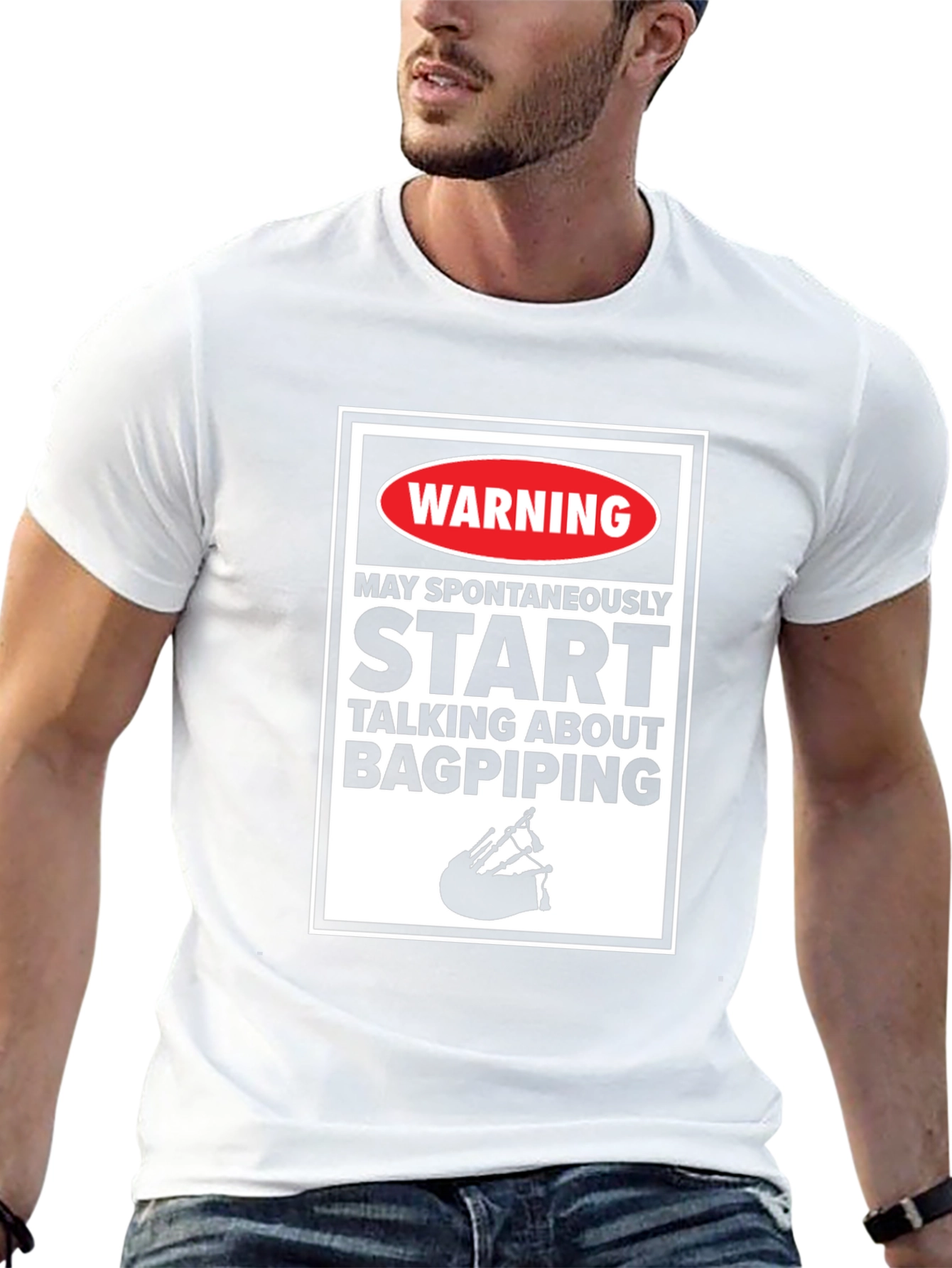 Bagpiping Warning T-Shirt