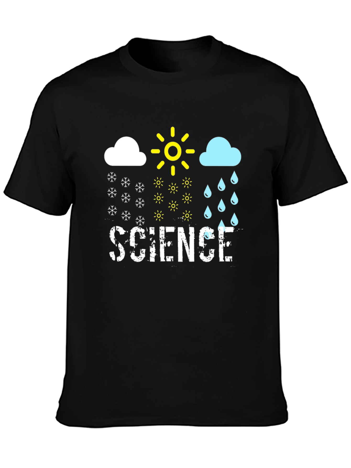 Science Weather T-Shirt - Snow Sun Rain