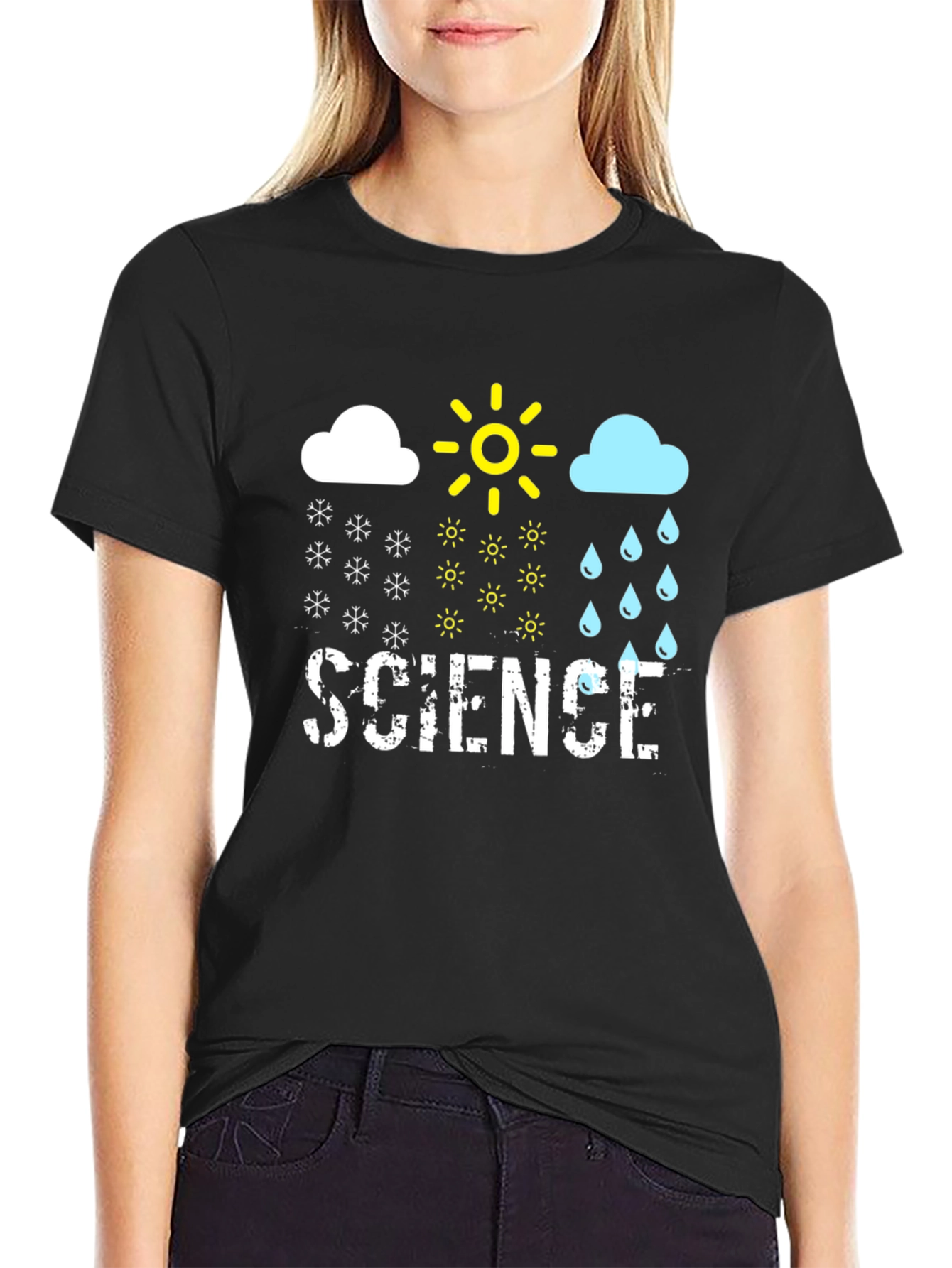 Science Weather T-Shirt - Snow Sun Rain