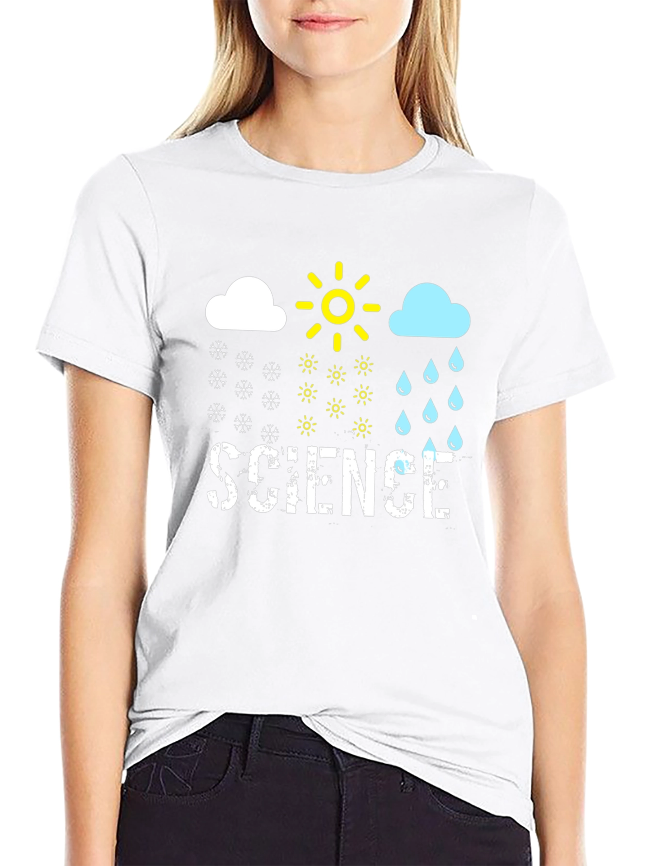 Science Weather T-Shirt - Snow Sun Rain