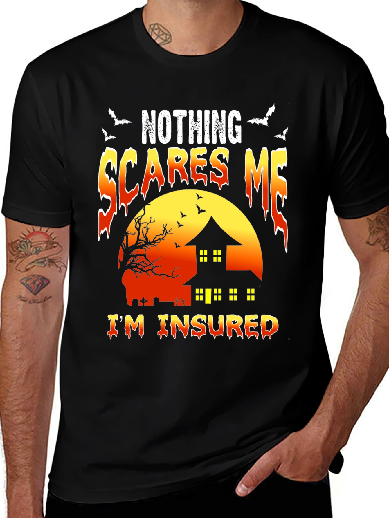 Nothing Scares Me Im Insured Halloween T-Shirt