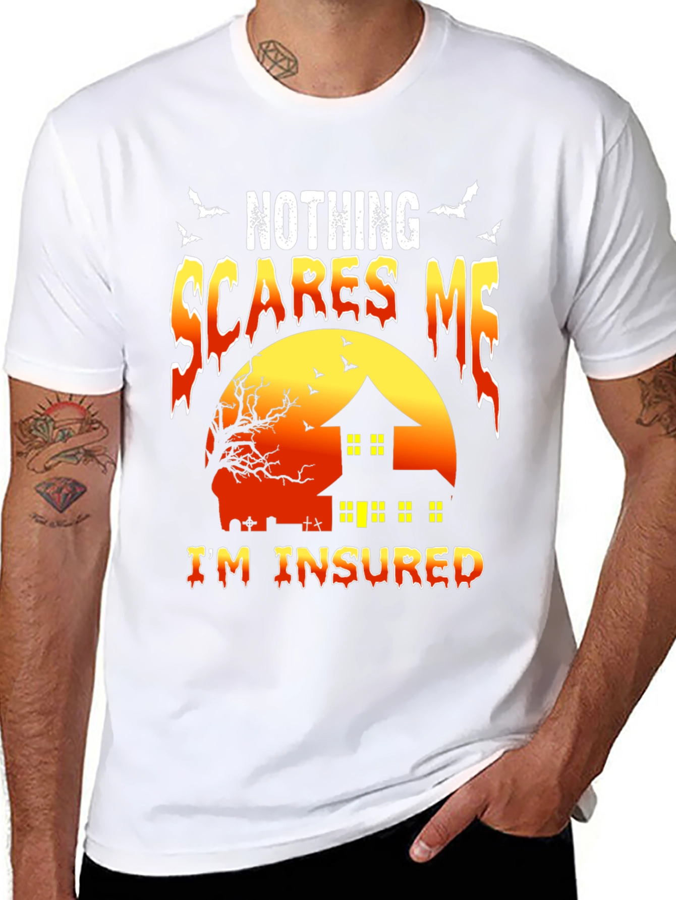 Nothing Scares Me Im Insured Halloween T-Shirt