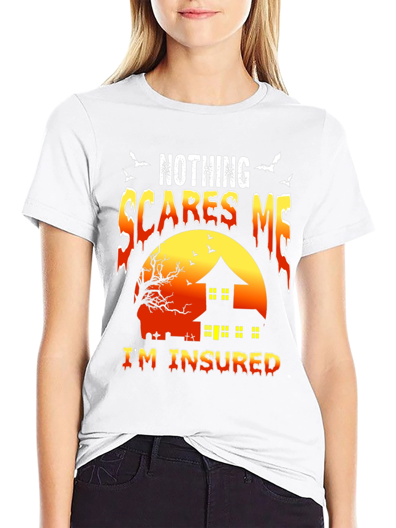 Nothing Scares Me Im Insured Halloween T-Shirt
