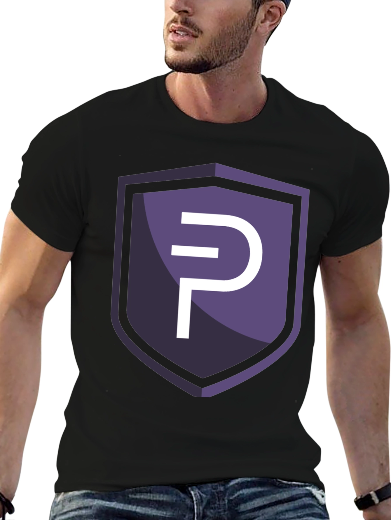 Modern Shield Logo Tee - Stylish Graphic Print
