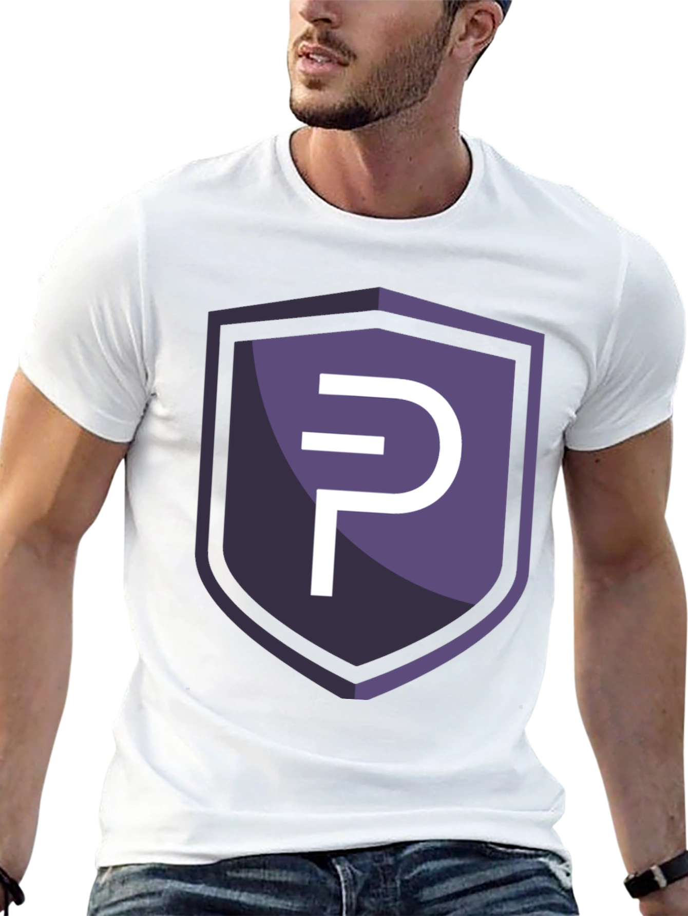 Modern Shield Logo Tee - Stylish Graphic Print