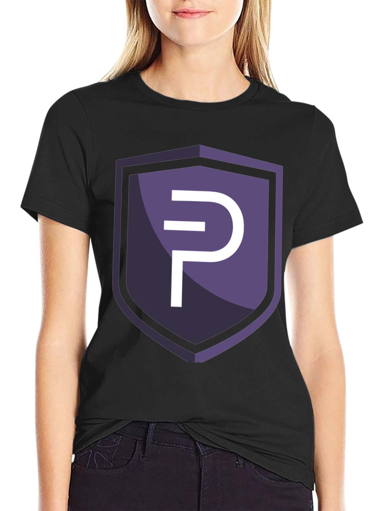 Modern Shield Logo Tee - Stylish Graphic Print