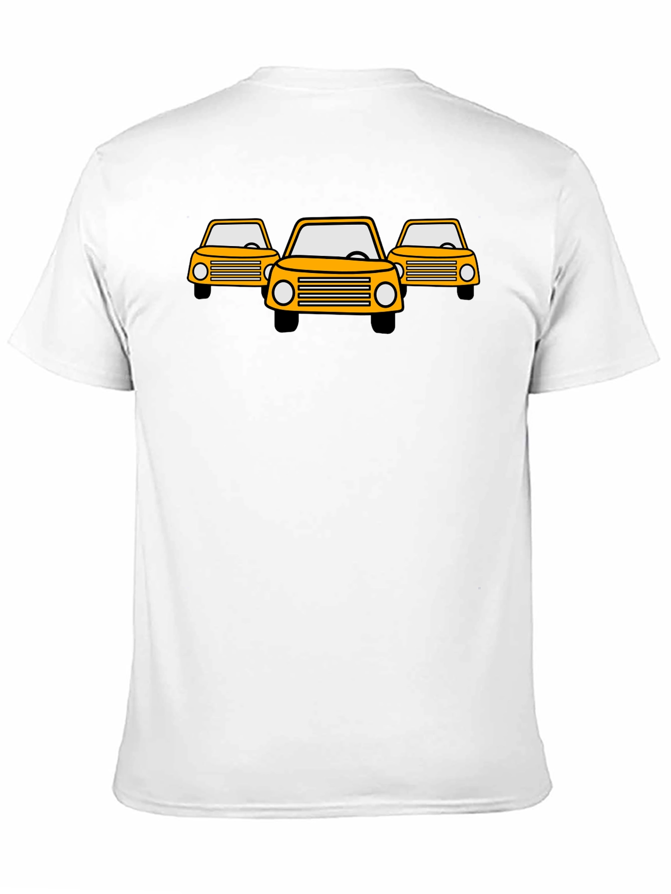 Yellow Car Graphic Black T-Shirt