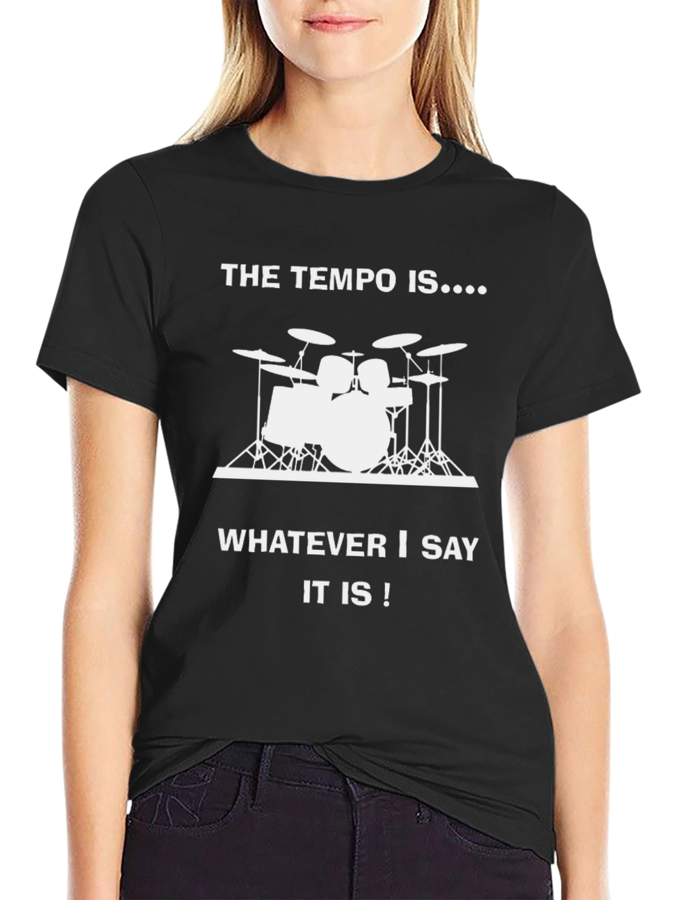 The Tempo Is T-Shirt - Drummer Humor Tee