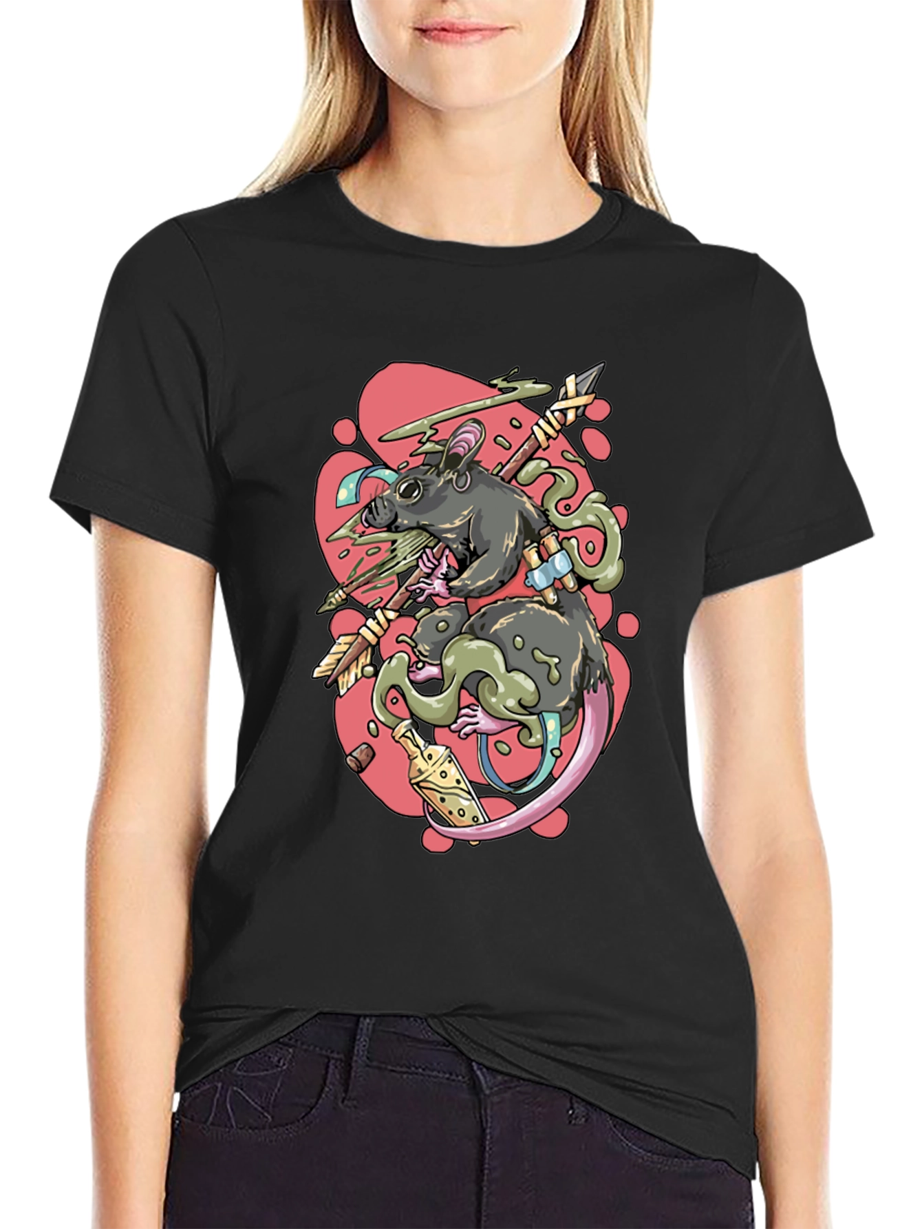 Rat Warrior Graphic T-Shirt
