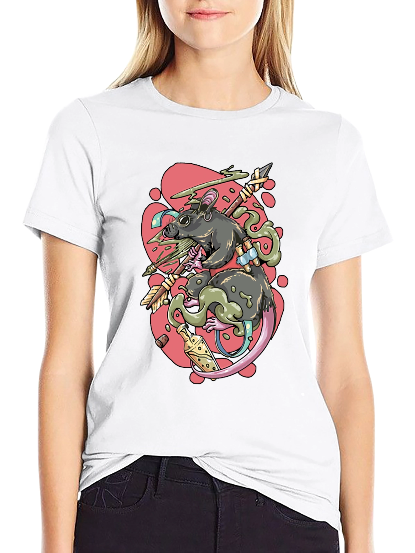 Rat Warrior Graphic T-Shirt