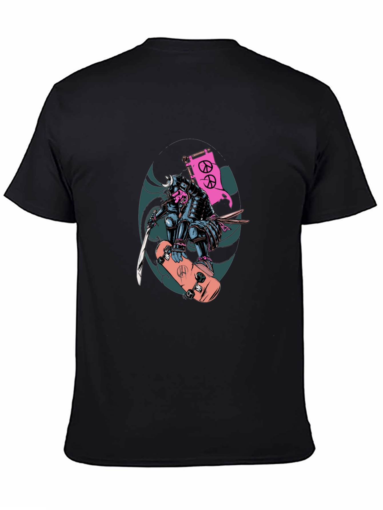 Skateboarding Samurai Graphic T-Shirt