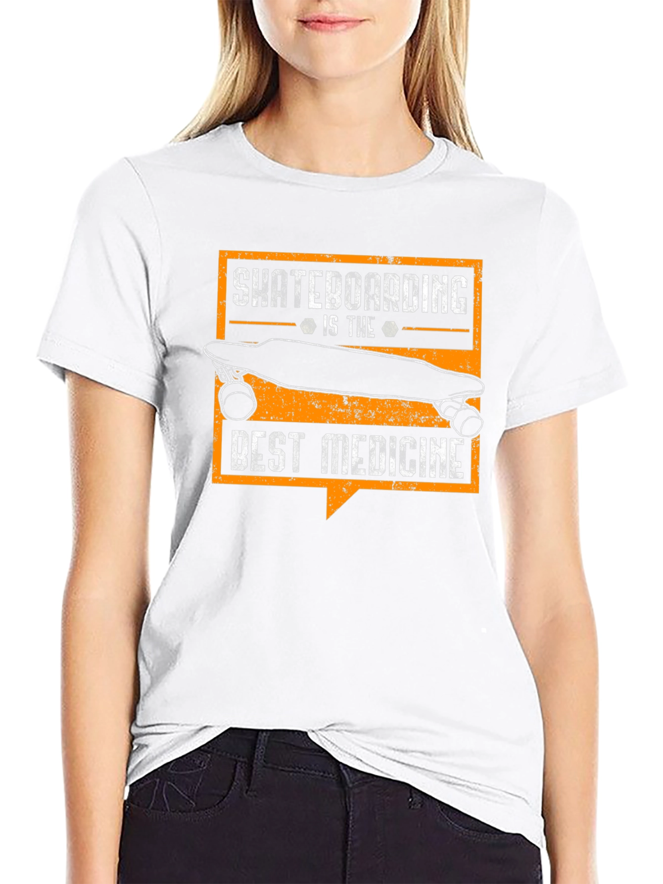 Skateboarding is the Best Medicine Graphic T-Shirt
