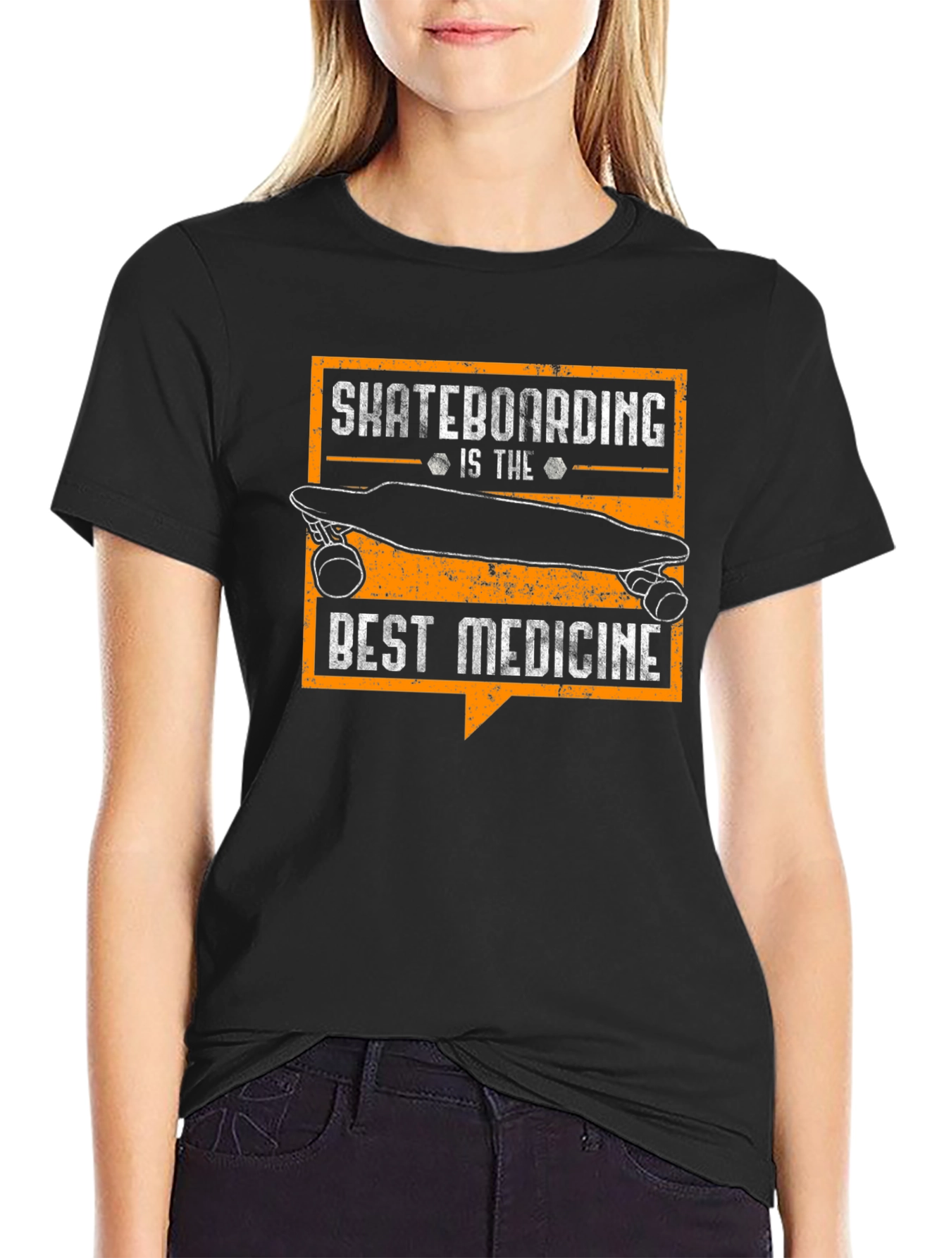 Skateboarding is the Best Medicine Graphic T-Shirt
