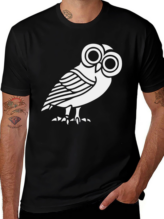 Owl Graphic Black Tee - Cool & Stylish Mens T-Shirt