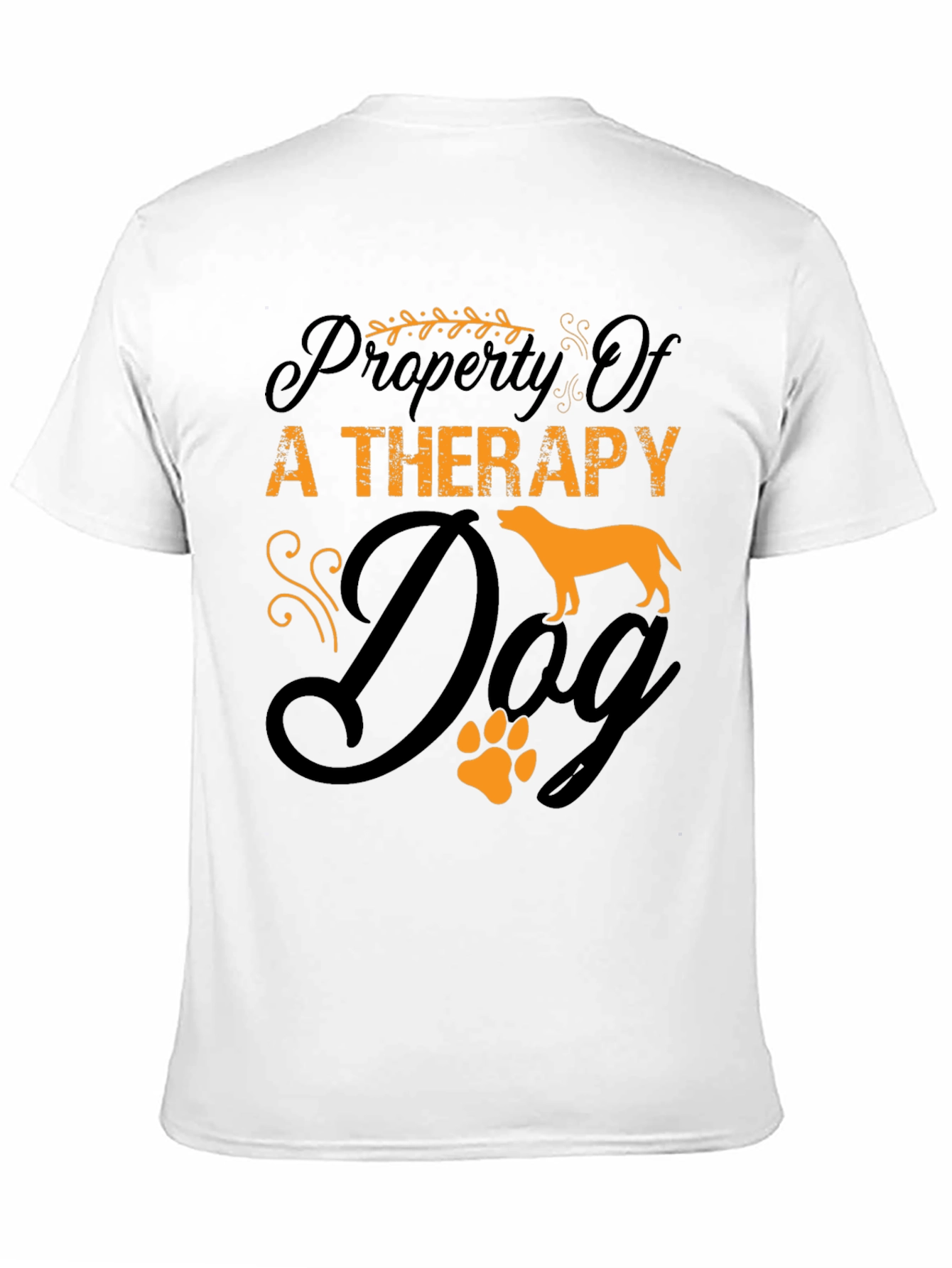 Therapy Dog T-Shirt - Unisex Black Cotton Tee