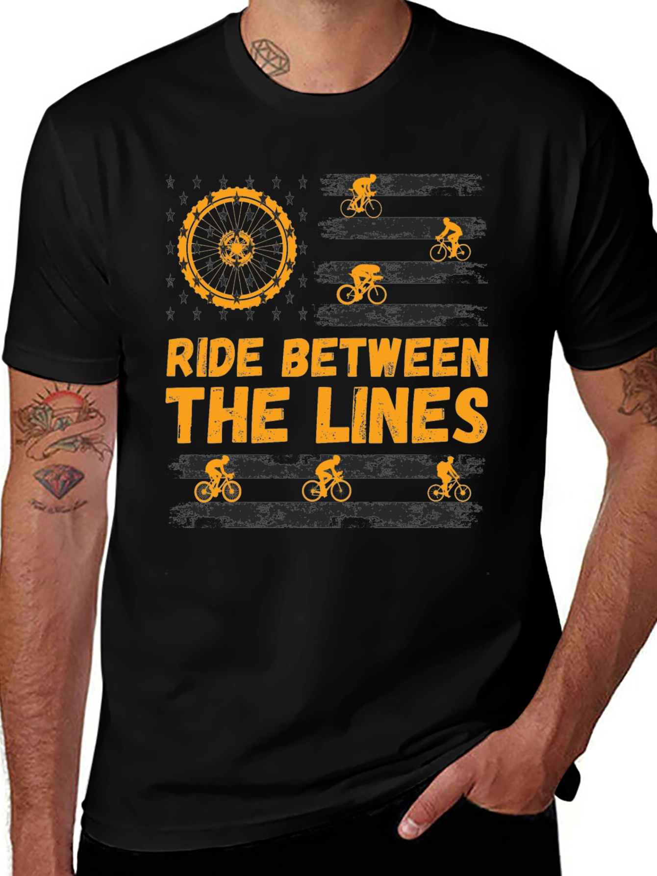 Ride Between the Lines Biker T-Shirt