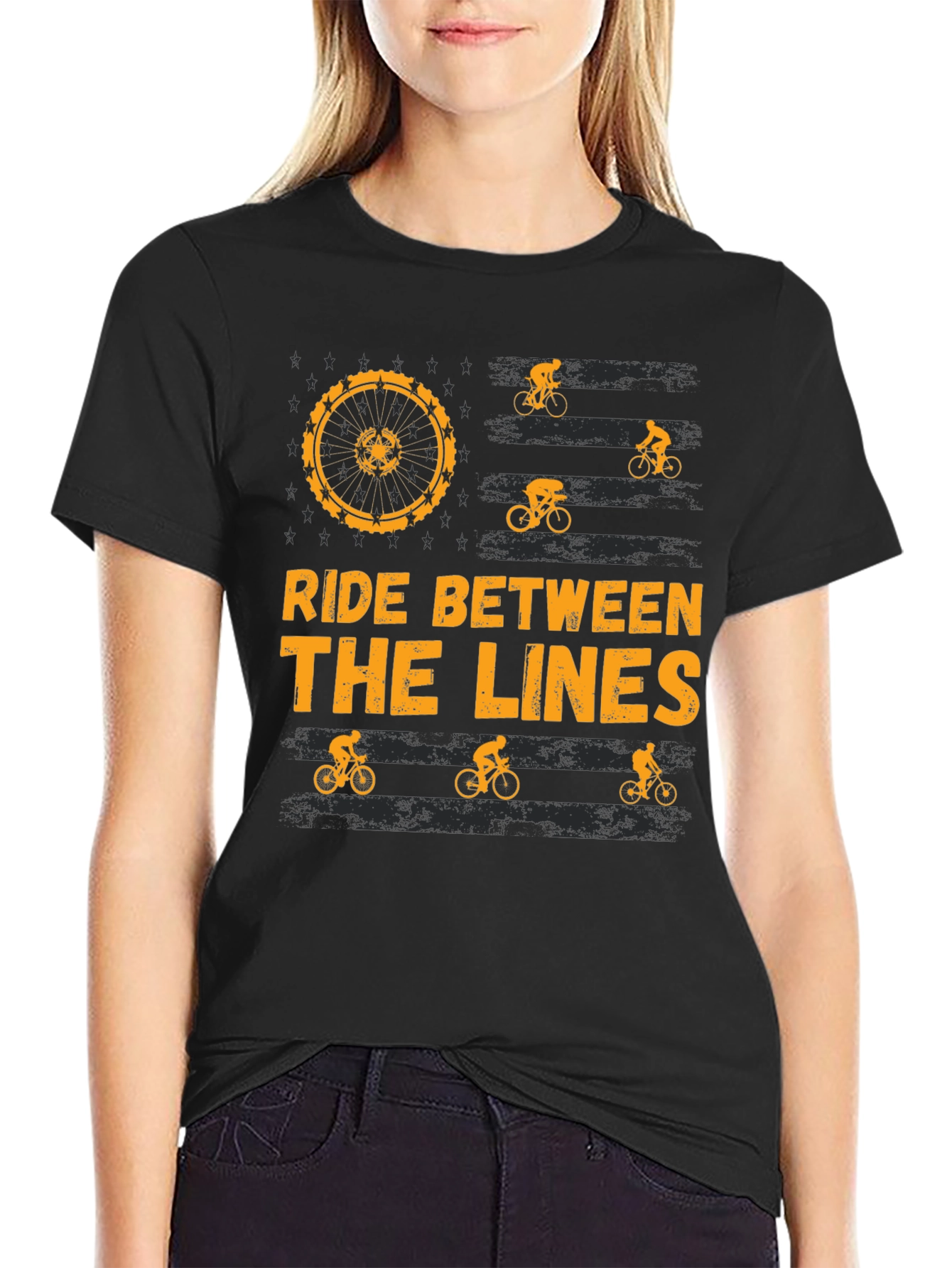 Ride Between the Lines Biker T-Shirt