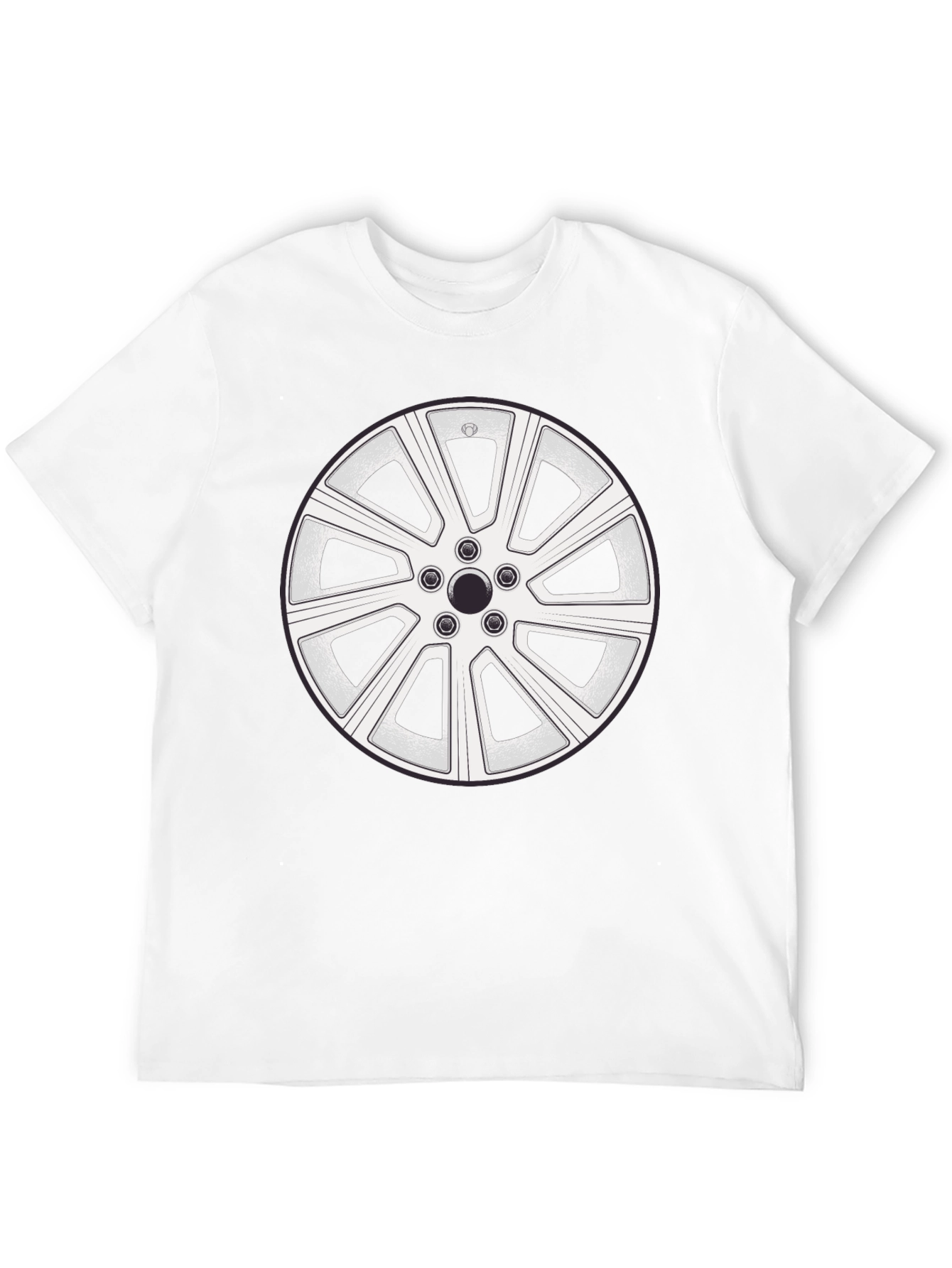 Wheel Design Black T-Shirt - Automotive Enthusiast Apparel