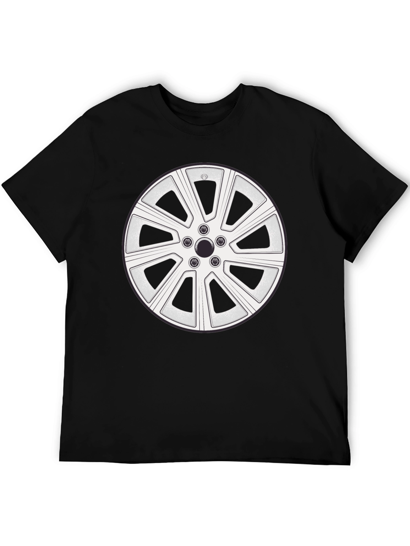 Wheel Design Black T-Shirt - Automotive Enthusiast Apparel