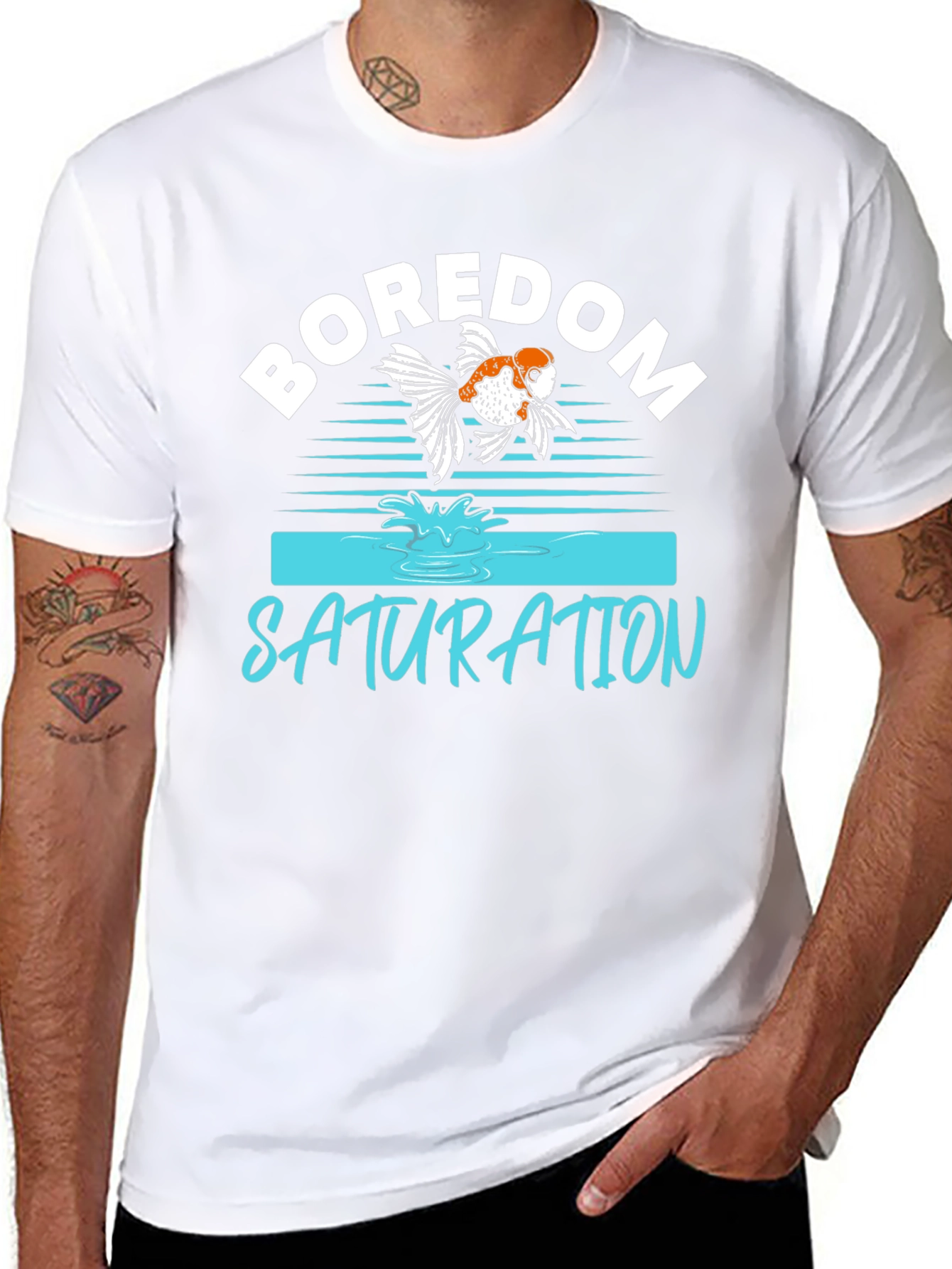 Boredom Saturation Goldfish Graphic T-Shirt
