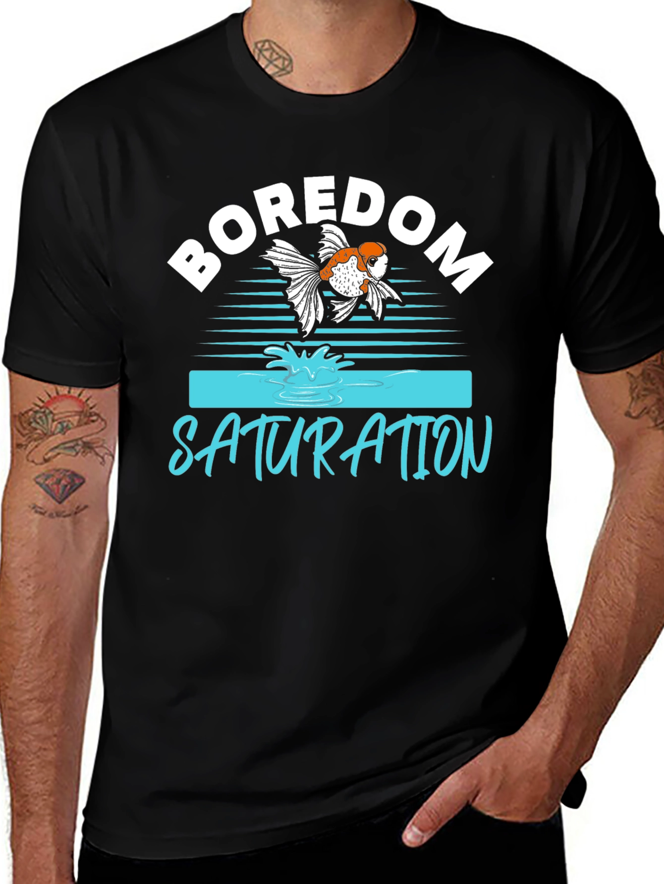 Boredom Saturation Goldfish Graphic T-Shirt