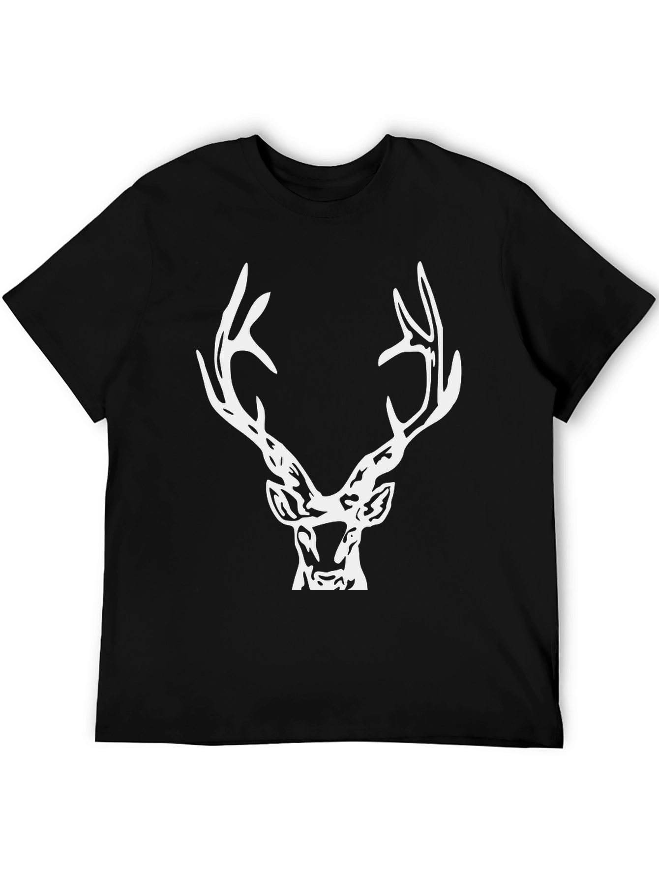 Deer Antler Graphic Tee - Mens Black T-Shirt