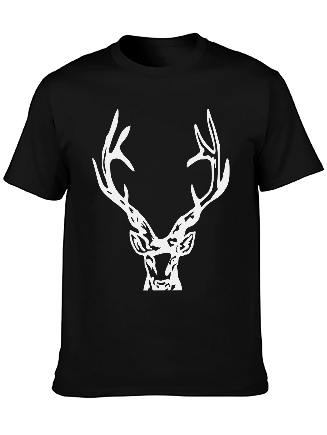 Deer Antler Graphic Tee - Mens Black T-Shirt