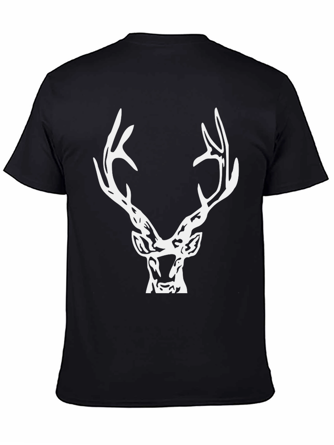 Deer Antler Graphic Tee - Mens Black T-Shirt