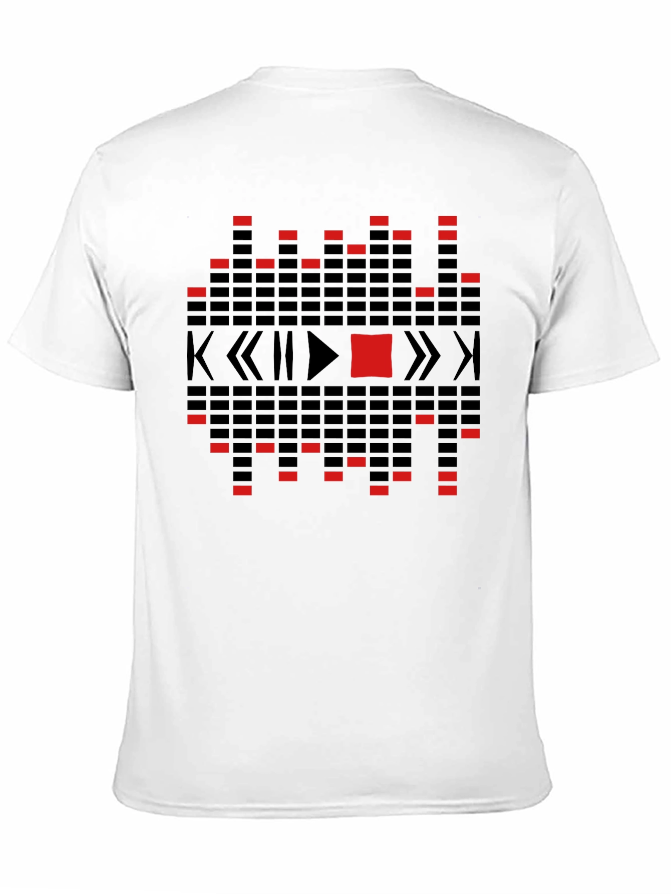 Abstract Graphic Black Crewneck T-shirt