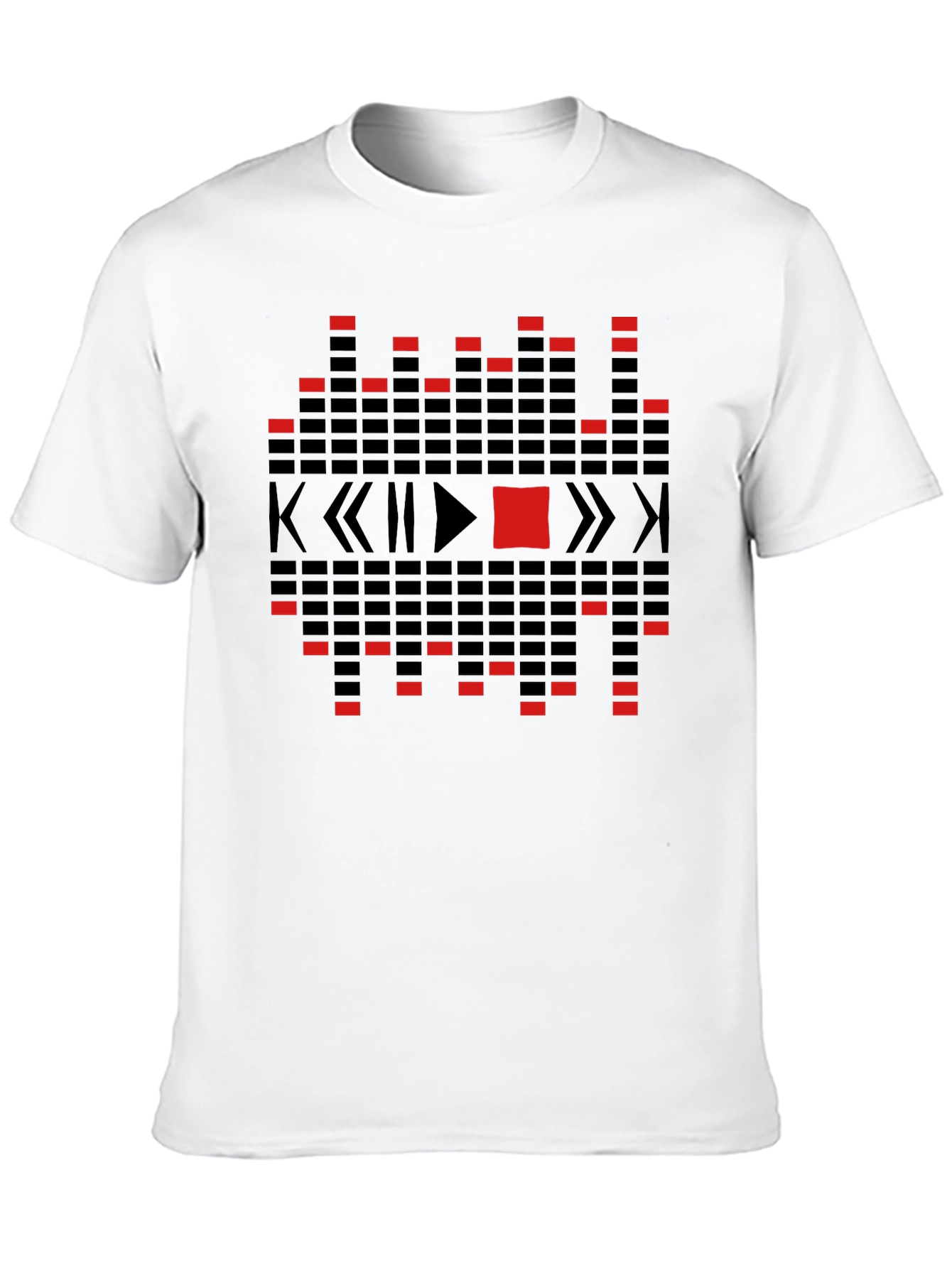 Abstract Graphic Black Crewneck T-shirt