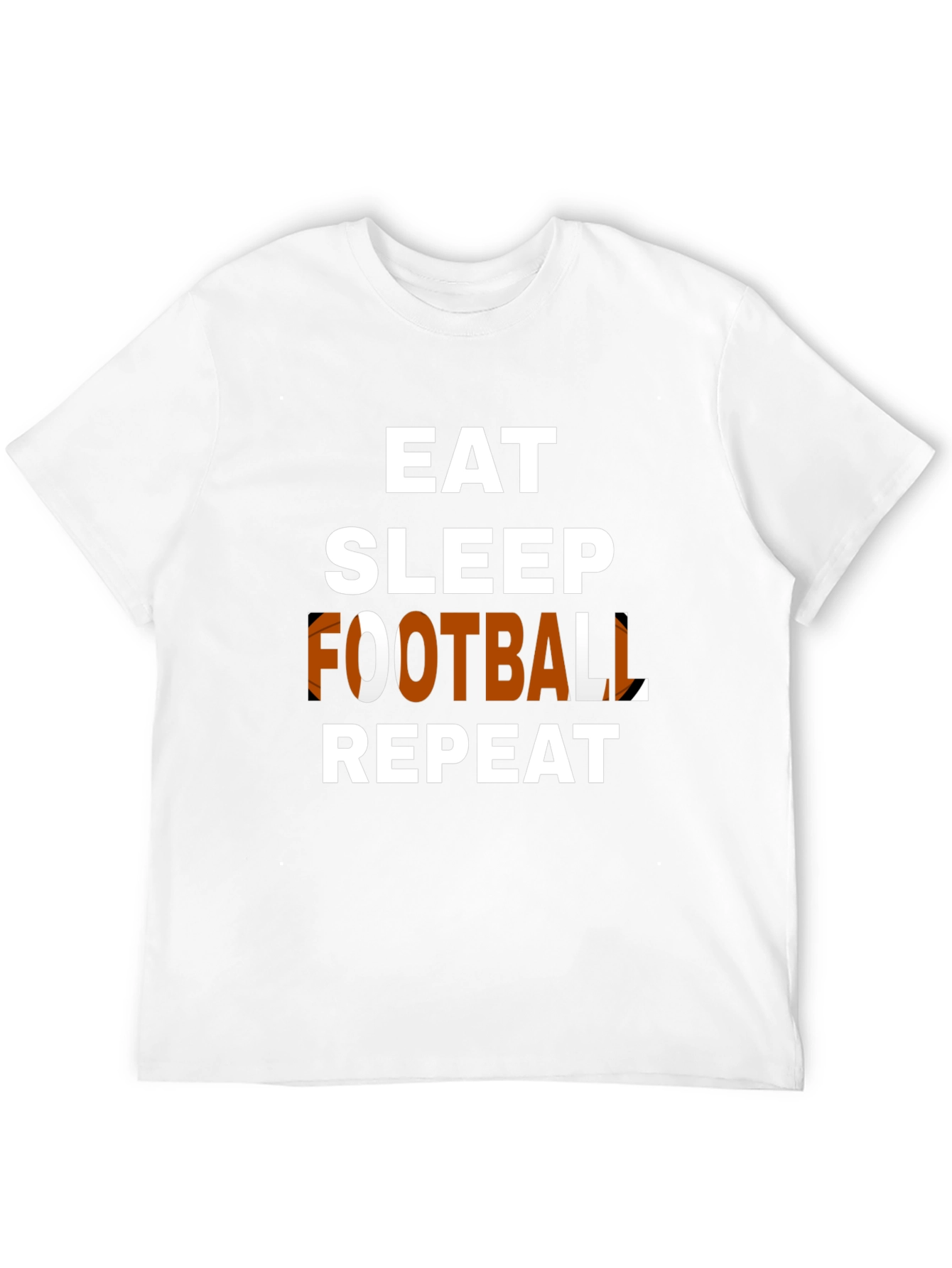 Eat Sleep Football Repeat Graphic Tee