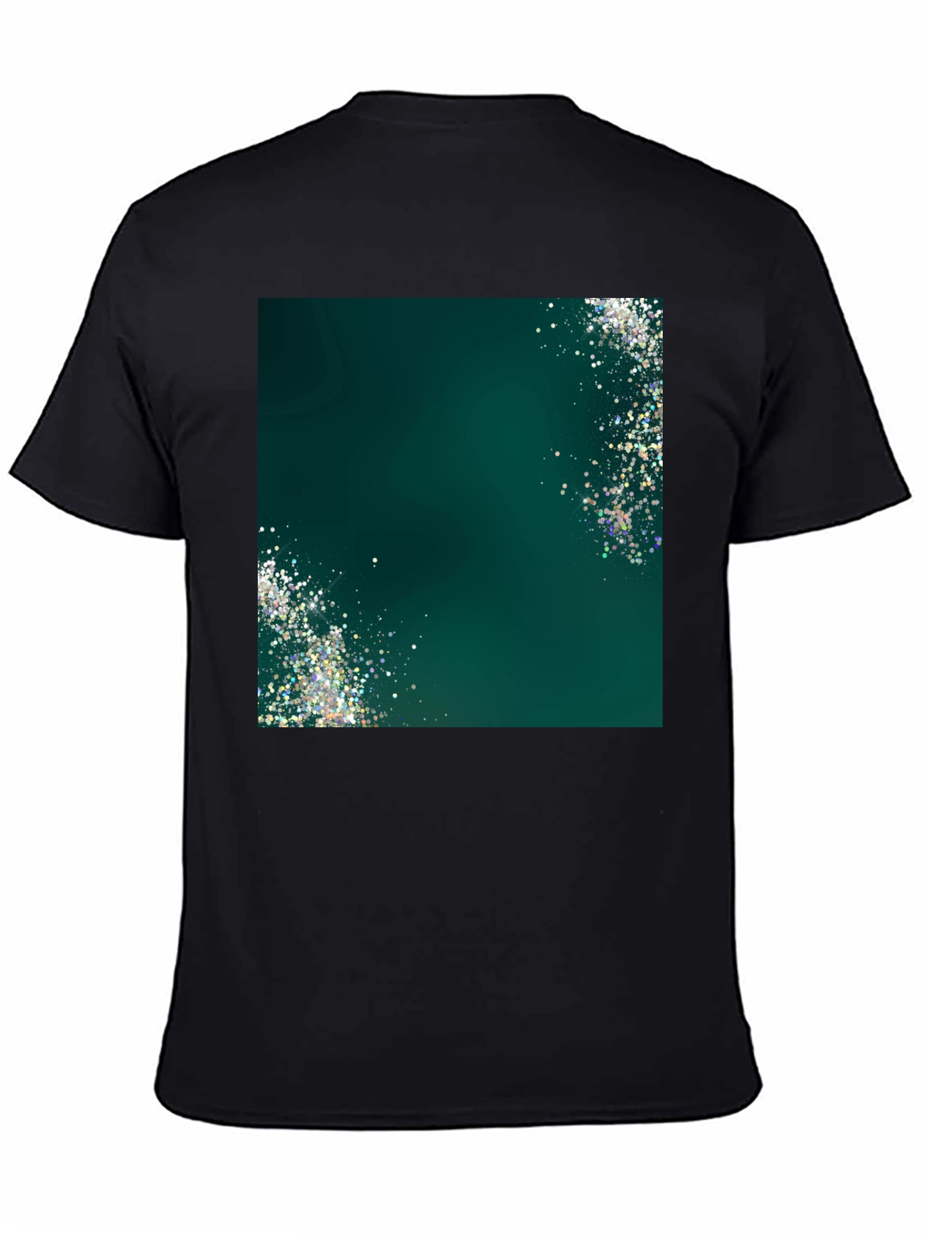 Emerald Shimmer Graphic Tee - Mens Black T-Shirt