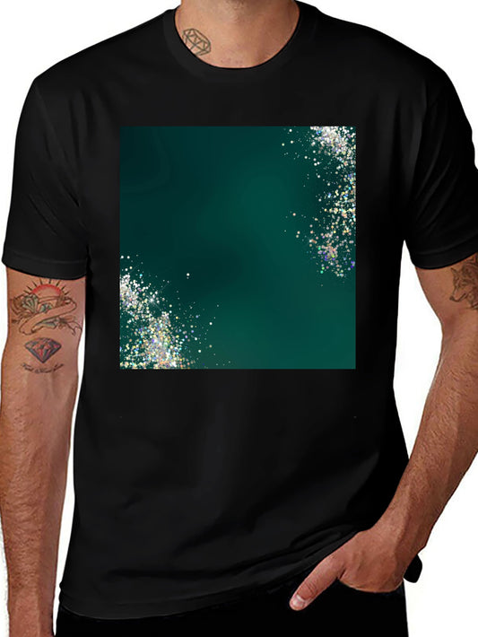 Emerald Shimmer Graphic Tee - Mens Black T-Shirt