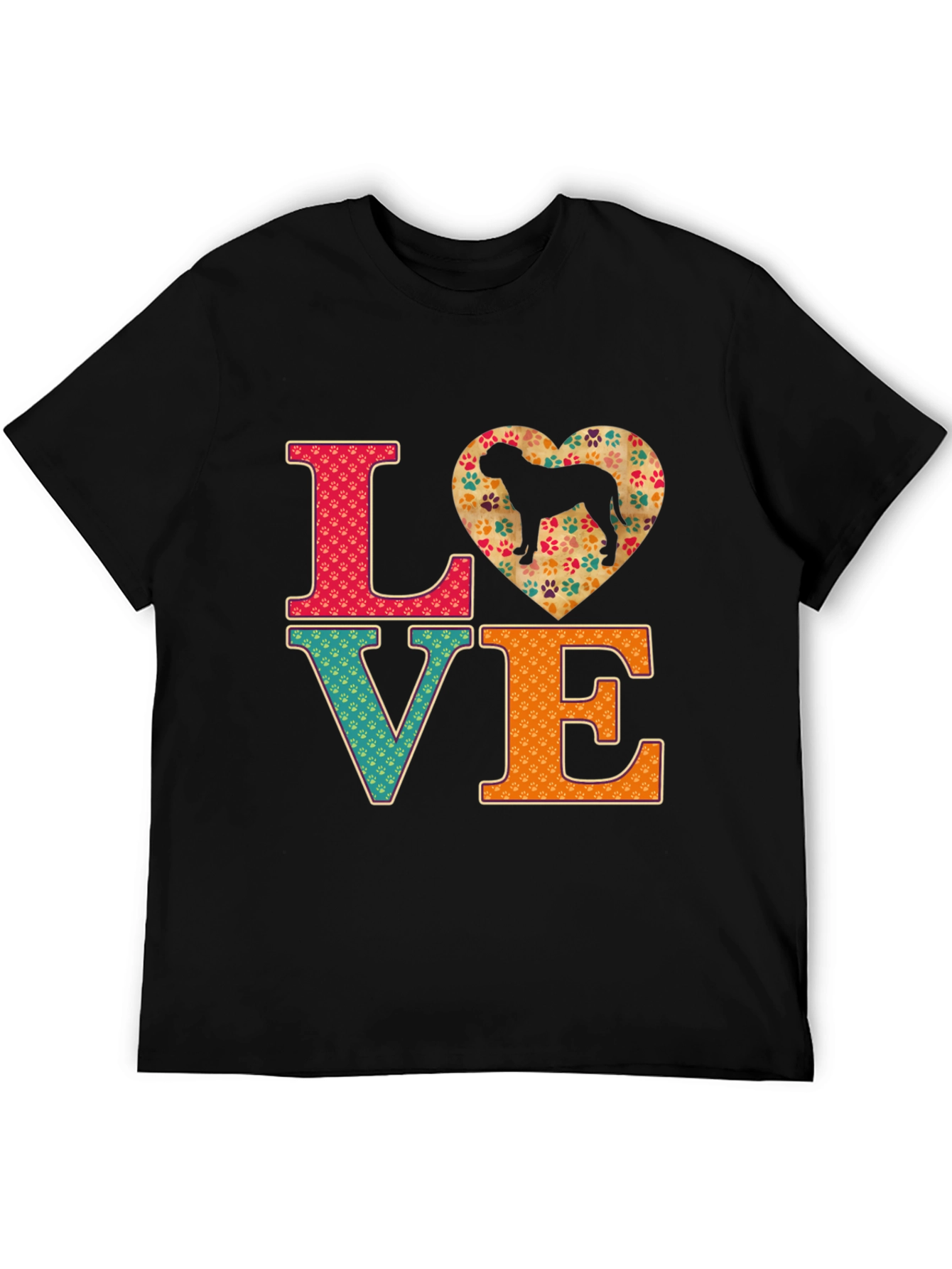 Love Dog Breed T-Shirt - Paw Print Heart Tee