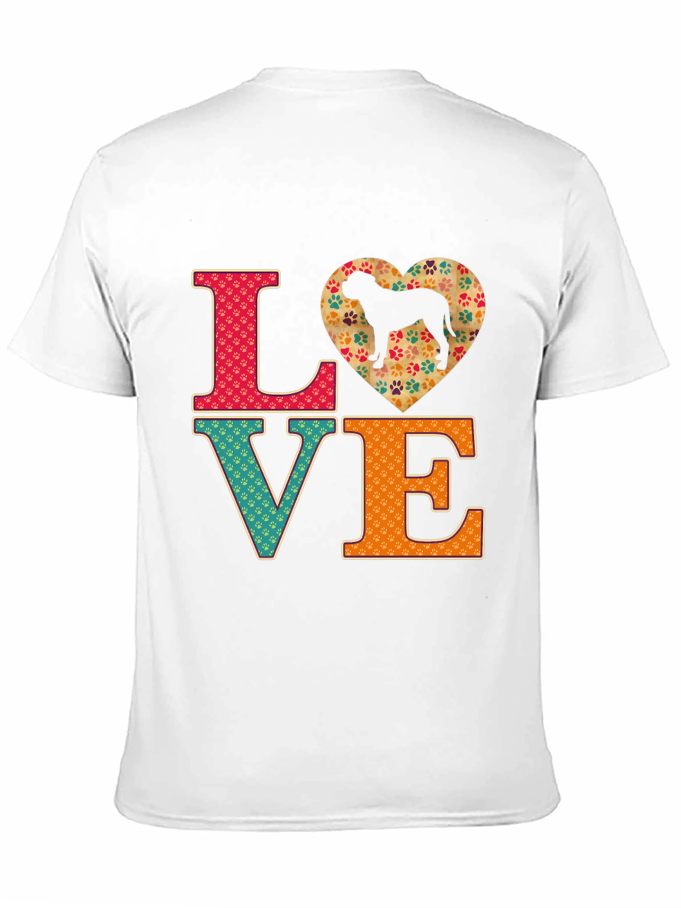 Love Dog Breed T-Shirt - Paw Print Heart Tee