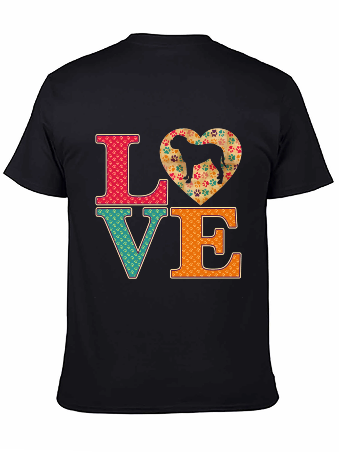 Love Dog Breed T-Shirt - Paw Print Heart Tee
