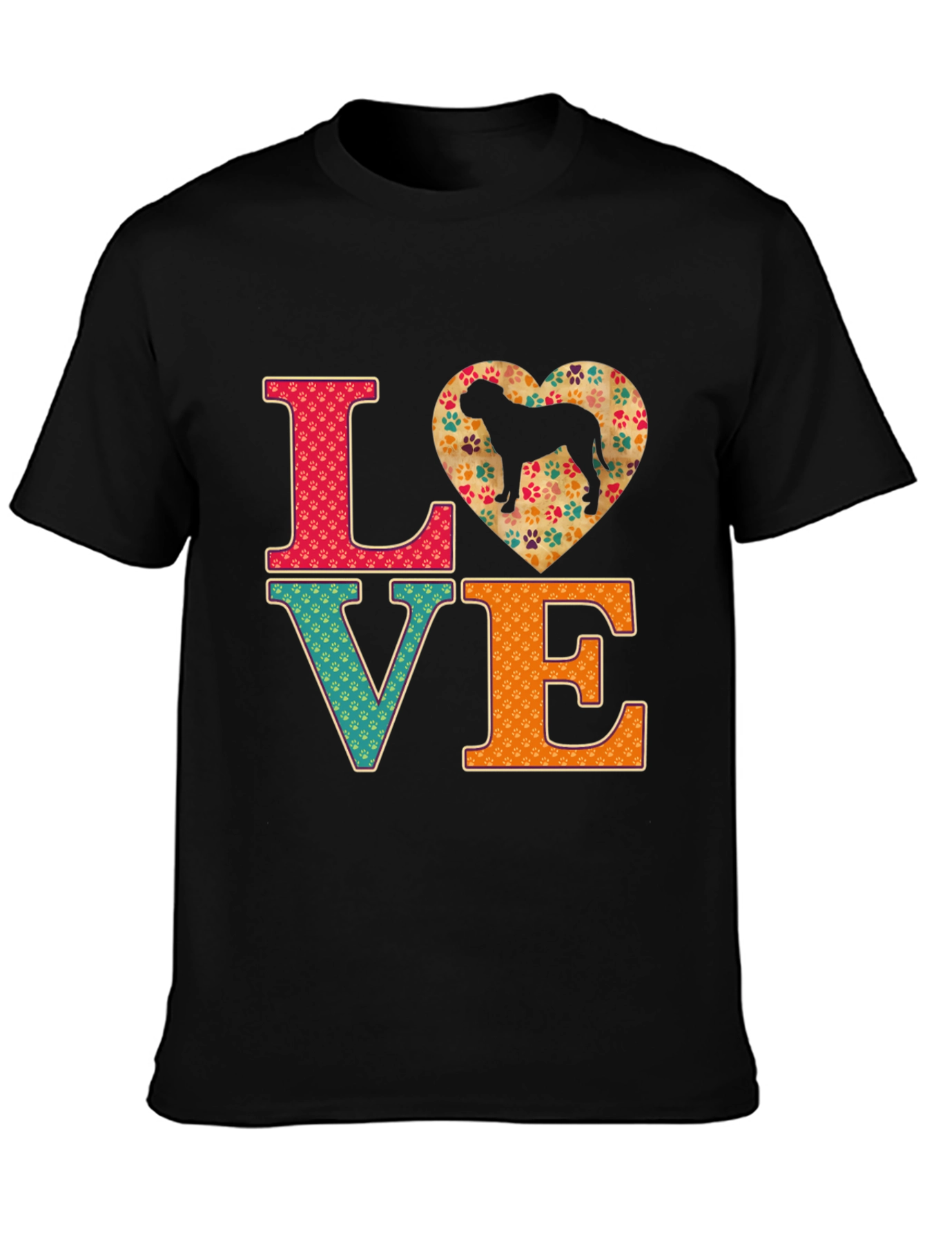 Love Dog Breed T-Shirt - Paw Print Heart Tee