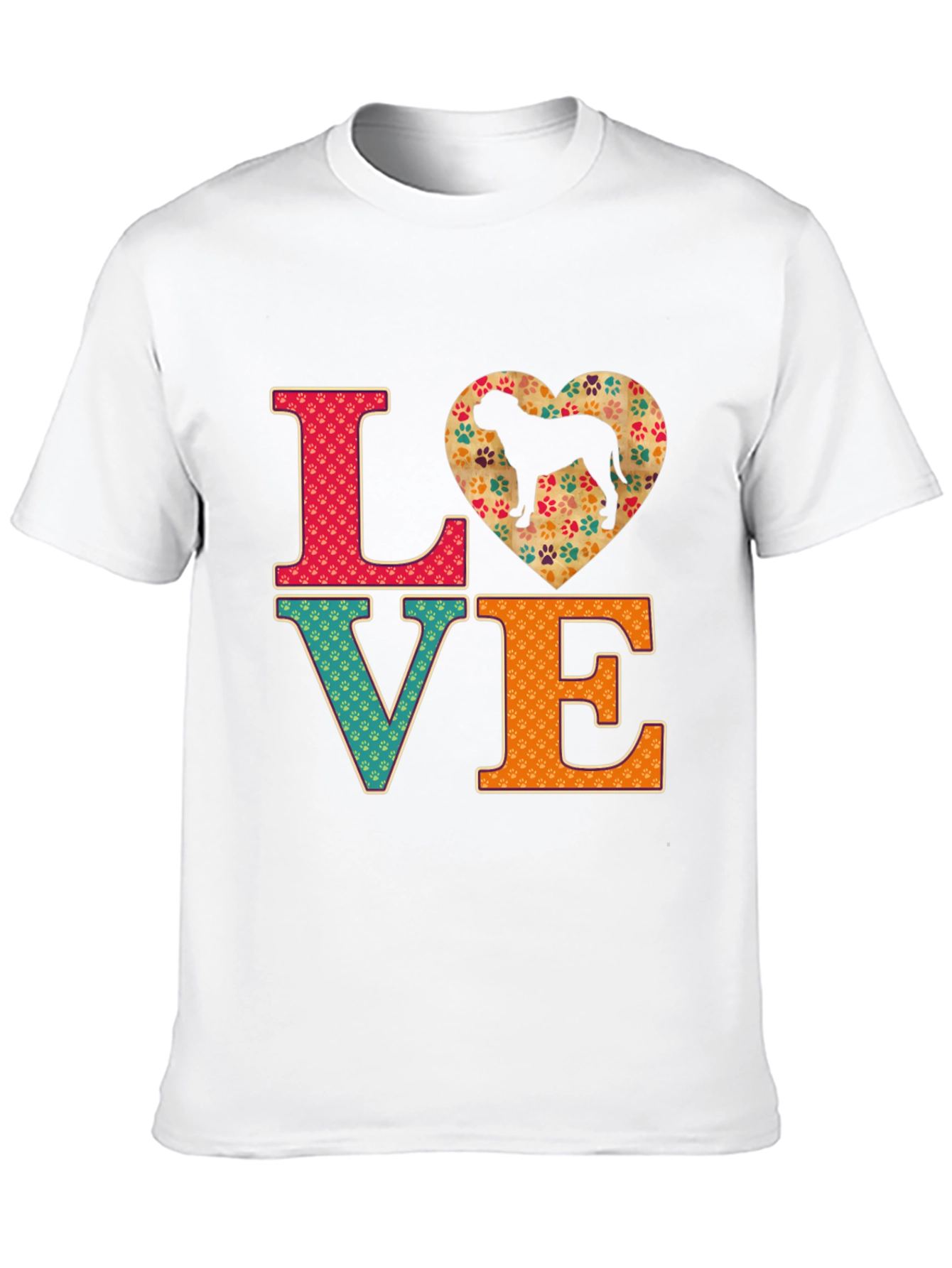 Love Dog Breed T-Shirt - Paw Print Heart Tee